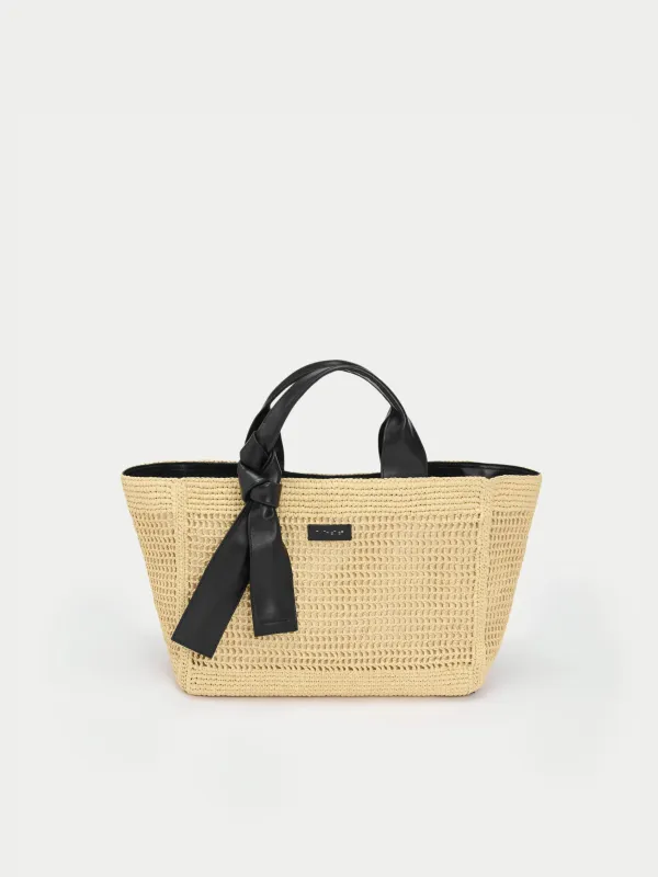 Capture Raffia Tote Bag made by Aest Studios