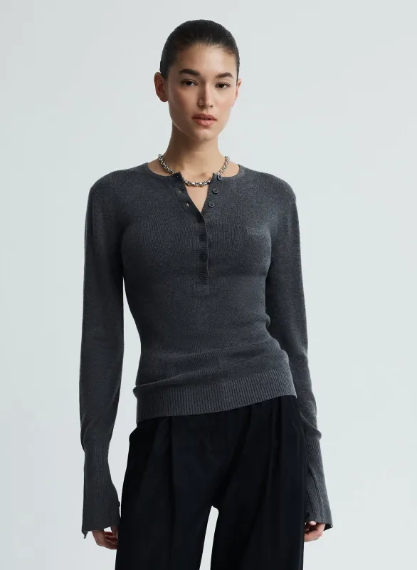 MILA TOP (SMOKE) made by ANNA QUAN