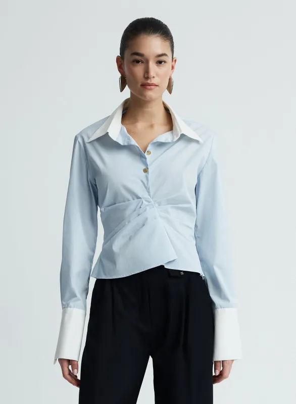 THEA SHIRT (CIELO W/ SWAN) made by ANNA QUAN