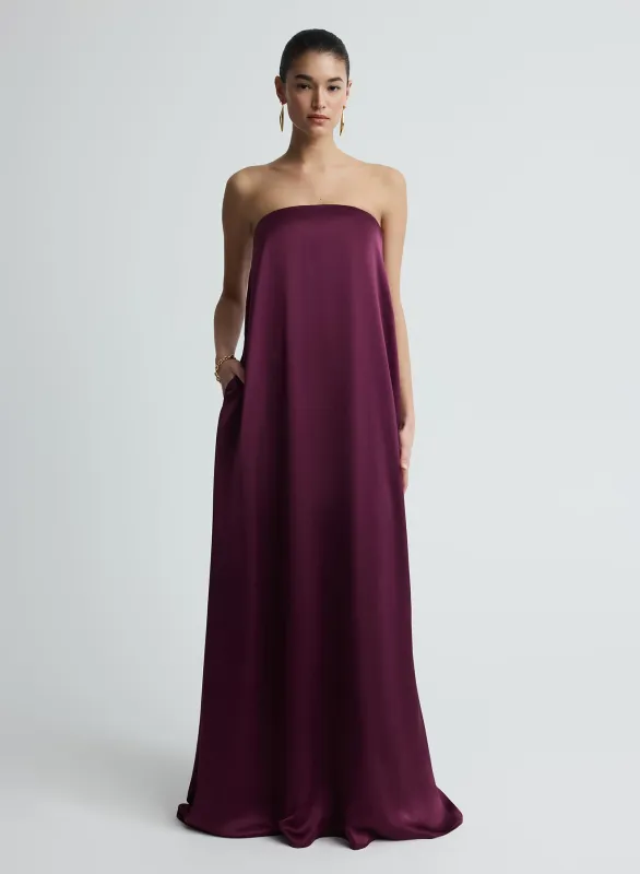 DELFINA DRESS (GRAPE) made by ANNA QUAN