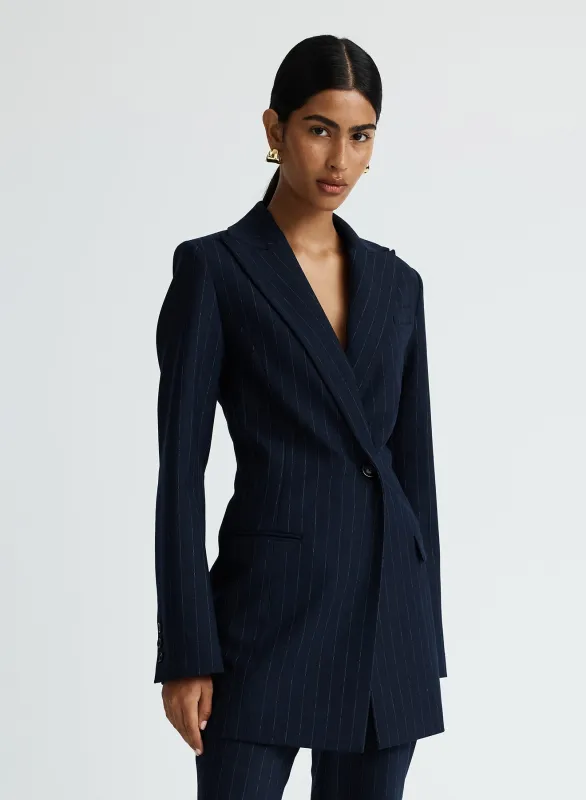 SIENNA BLAZER (CHALKSTRIPE) made by ANNA QUAN