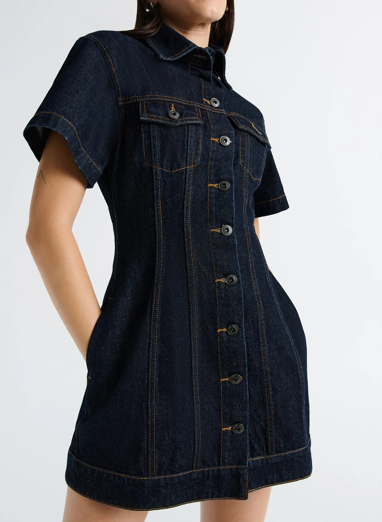 OLLIE DRESS (DARK INDIGO) sold by ANNA QUAN product image thumbnail 5