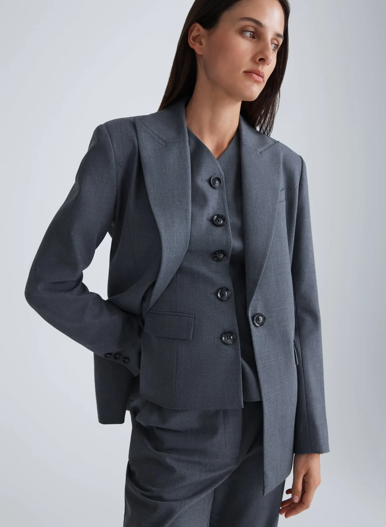 WILLOW BLAZER (GREY) sold by ANNA QUAN product image thumbnail 2