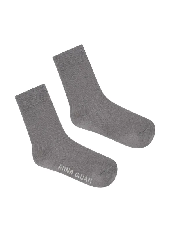 ORGANIC COTTON SOCKS (GREY) made by ANNA QUAN