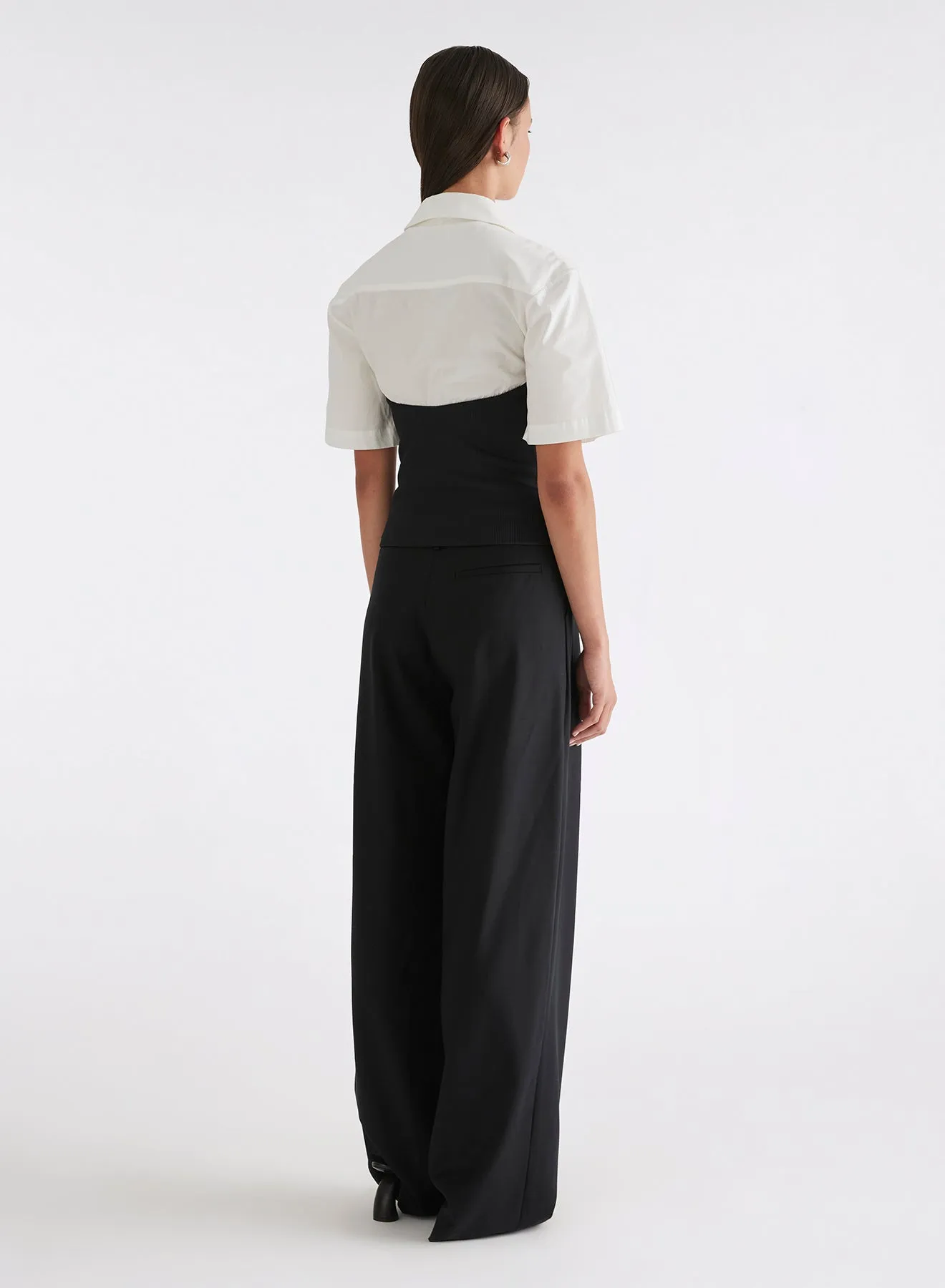 WREN TOP (SWAN W/ EBONY) sold by ANNA QUAN product image thumbnail 3