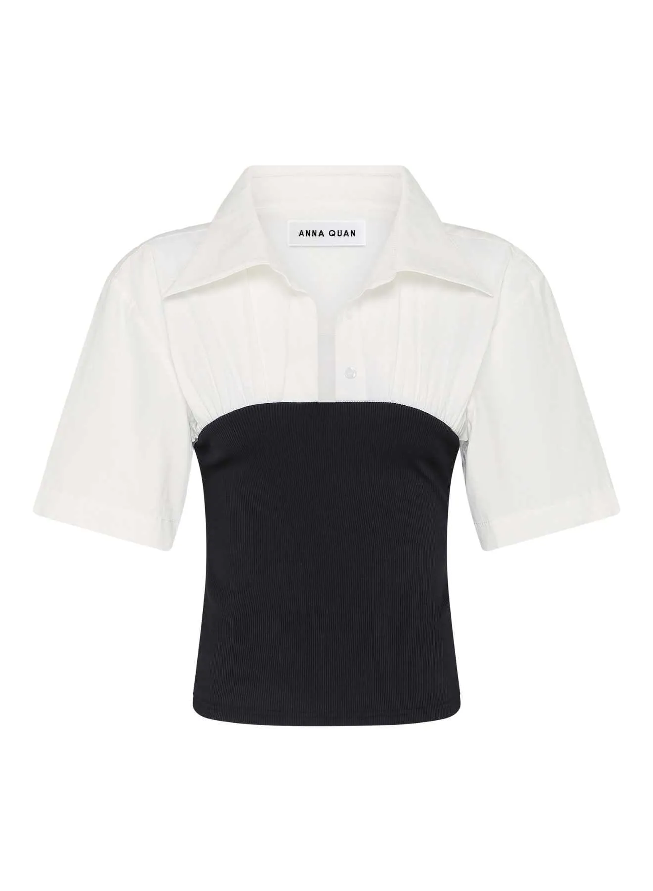 WREN TOP (SWAN W/ EBONY) sold by ANNA QUAN product image thumbnail 5