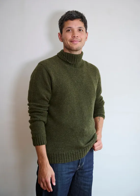 Men's Roll Neck Cashmere Mix Jumper made by Freight HHG