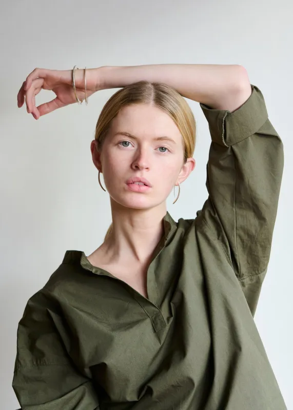 Womens overshirt - Khaki Green made by Freight HHG
