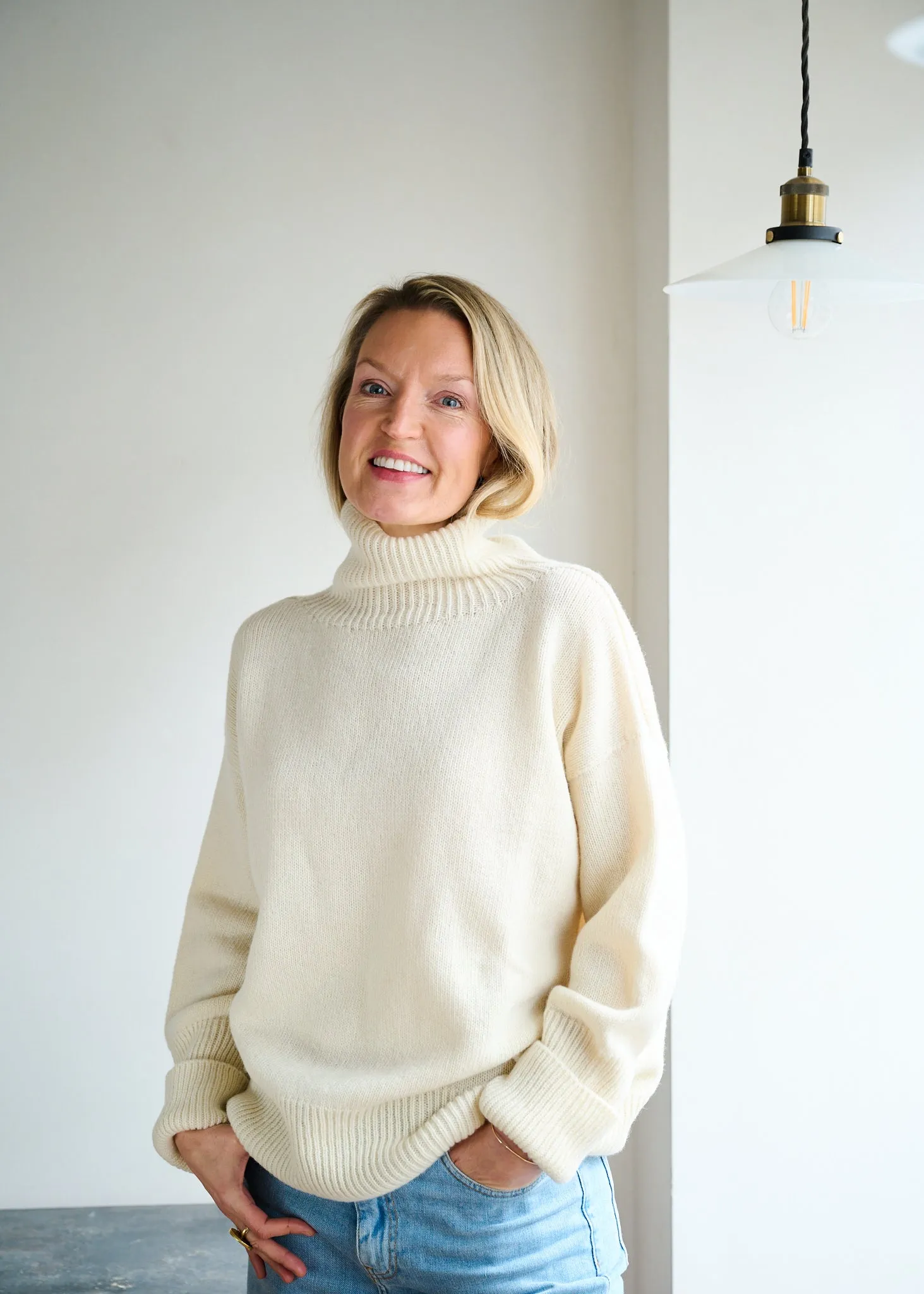 Womens drop shoulder roll neck long sleeve jumper sold by Freight HHG product image thumbnail 2