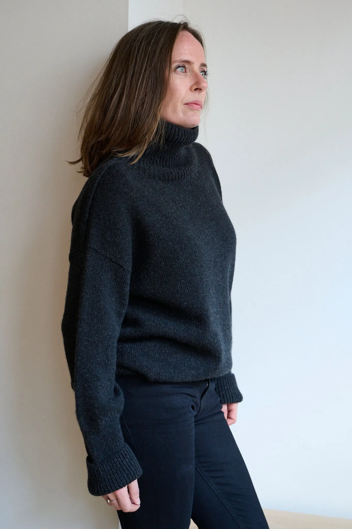 Womens drop shoulder roll neck long sleeve jumper sold by Freight HHG product image thumbnail 4