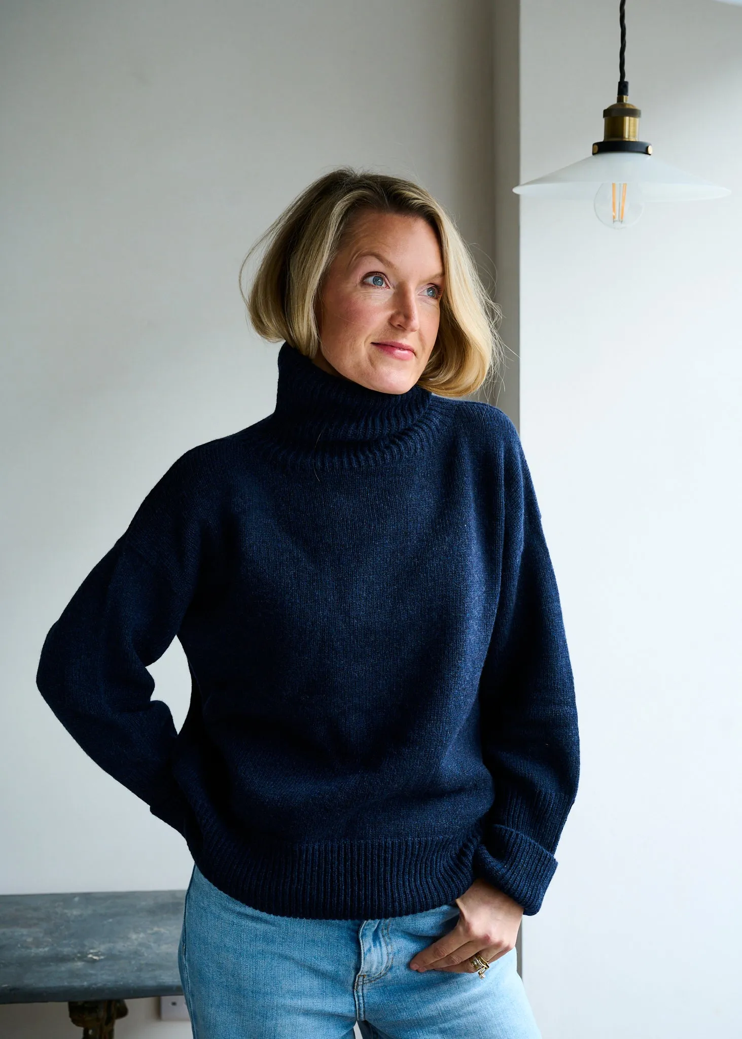 Womens drop shoulder roll neck long sleeve jumper sold by Freight HHG product image thumbnail 5
