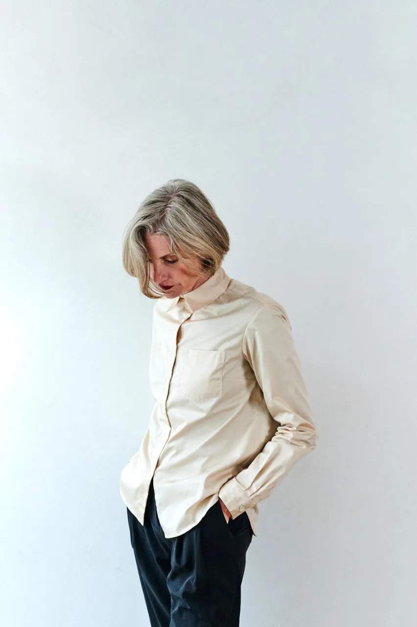 Womens Cotton Shirt in Shell Pink sold by Freight HHG