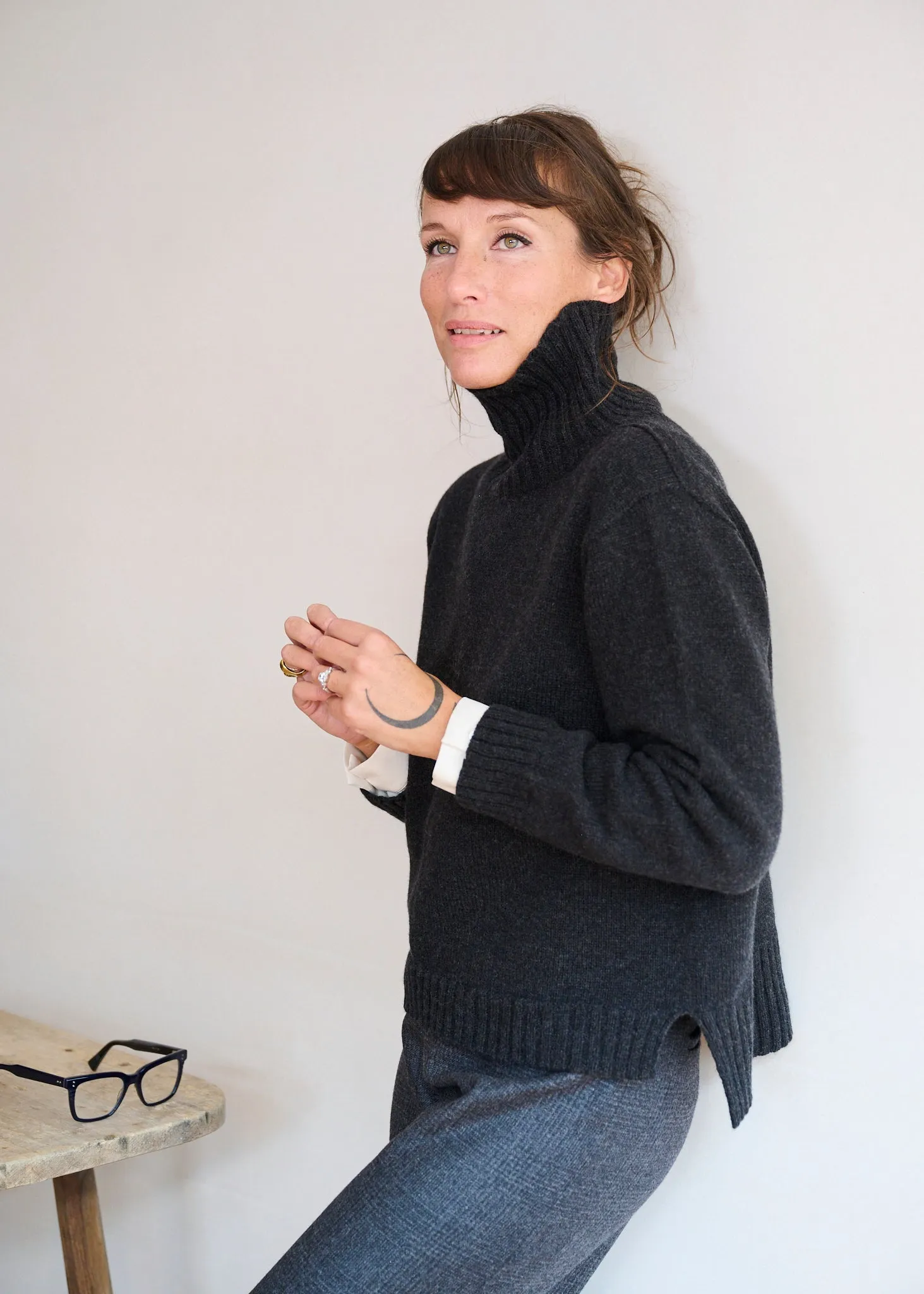 Women's Wool Cashmere Mix Plain Knit Jumper sold by Freight HHG product image thumbnail 2