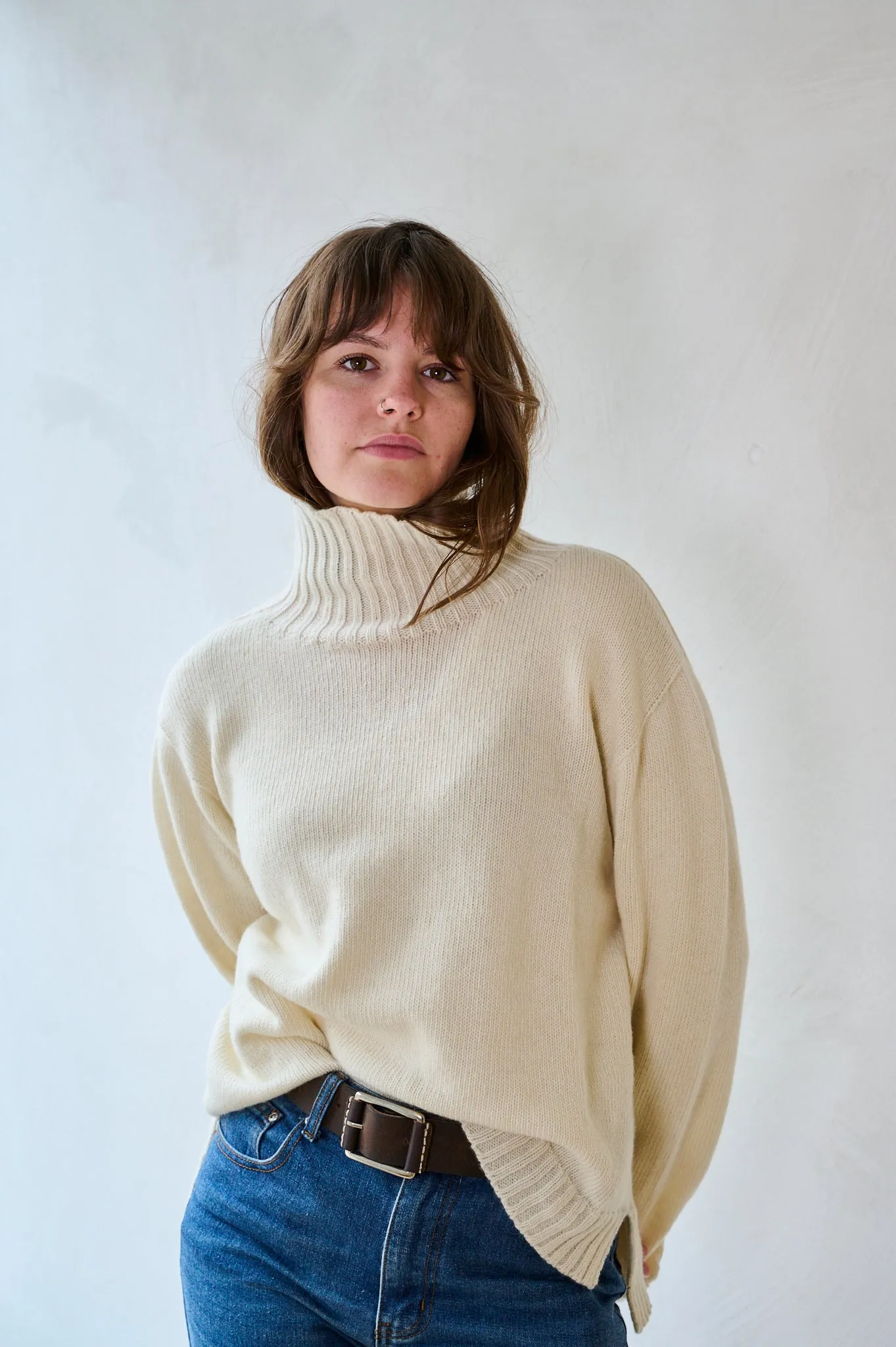 Women's Wool Cashmere Mix Plain Knit Jumper sold by Freight HHG