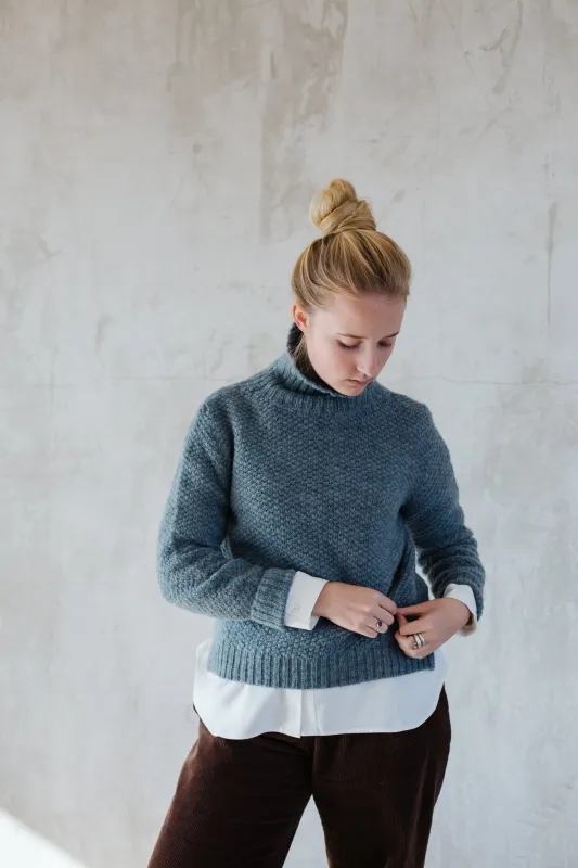 Women's Moss Stitch Lambswool Jumper made by Freight HHG