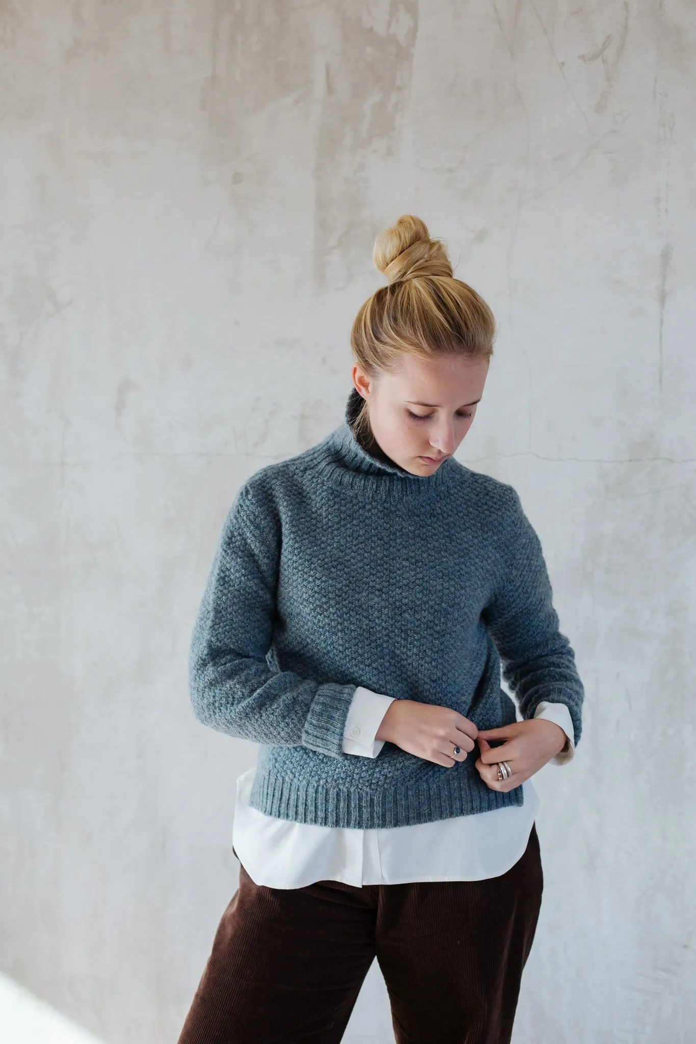 Women's Moss Stitch Lambswool Jumper sold by Freight HHG