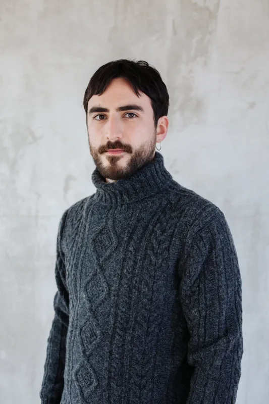 Unisex Cable Knit Lambswool Jumper made by Freight HHG