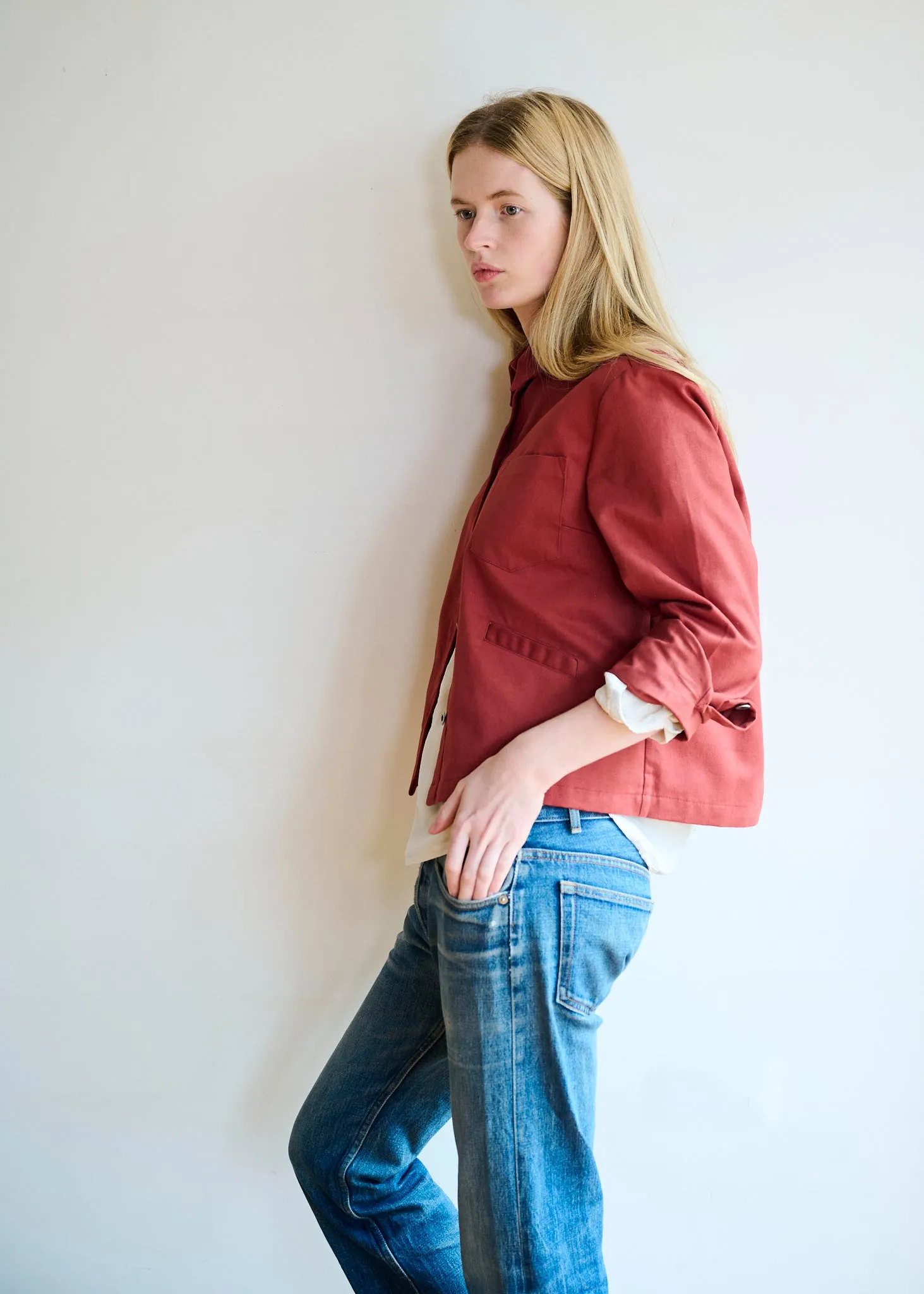 Cotton Drill Jacket - Awning red sold by Freight HHG