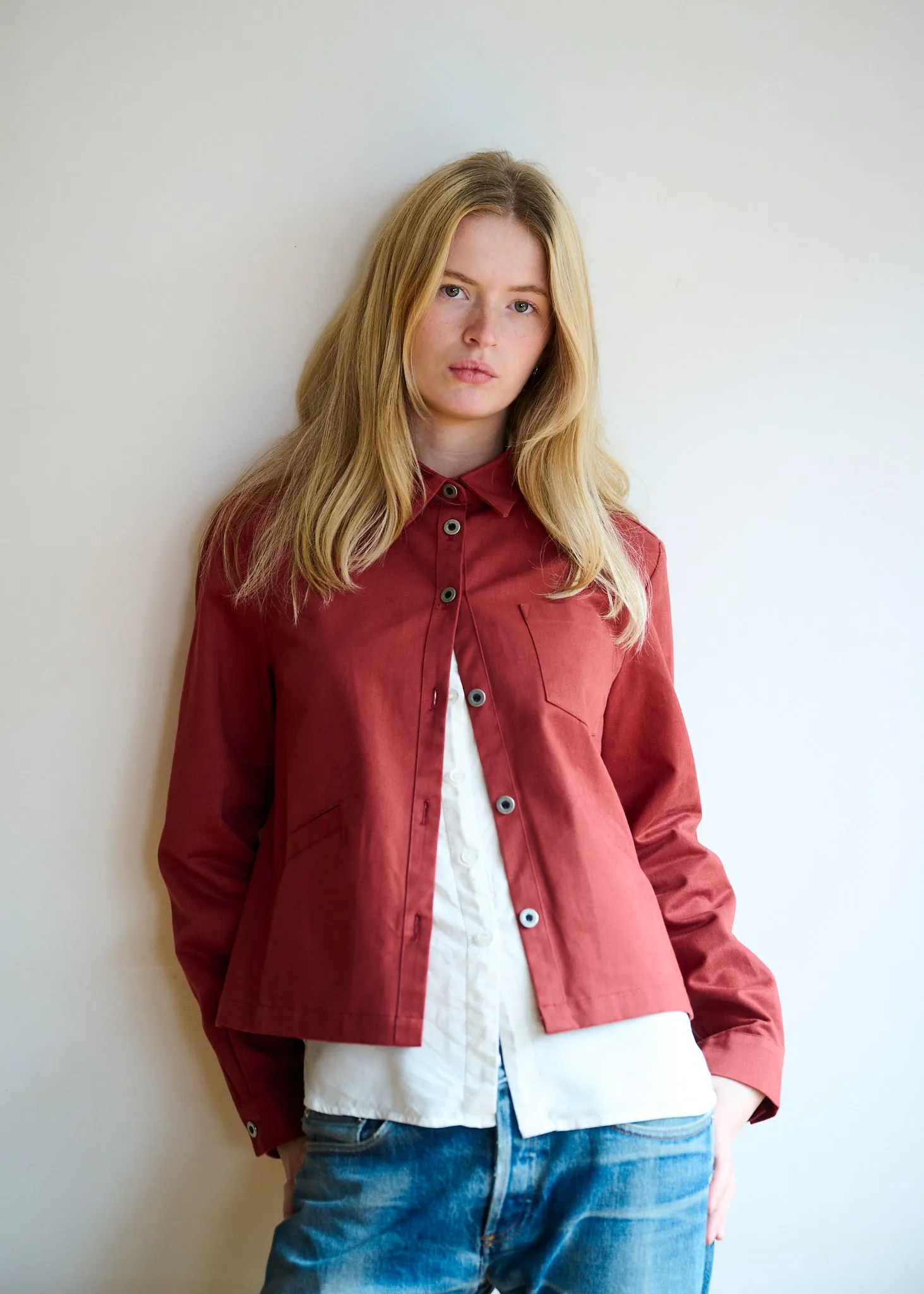 Cotton Drill Jacket - Awning red sold by Freight HHG product image thumbnail 2