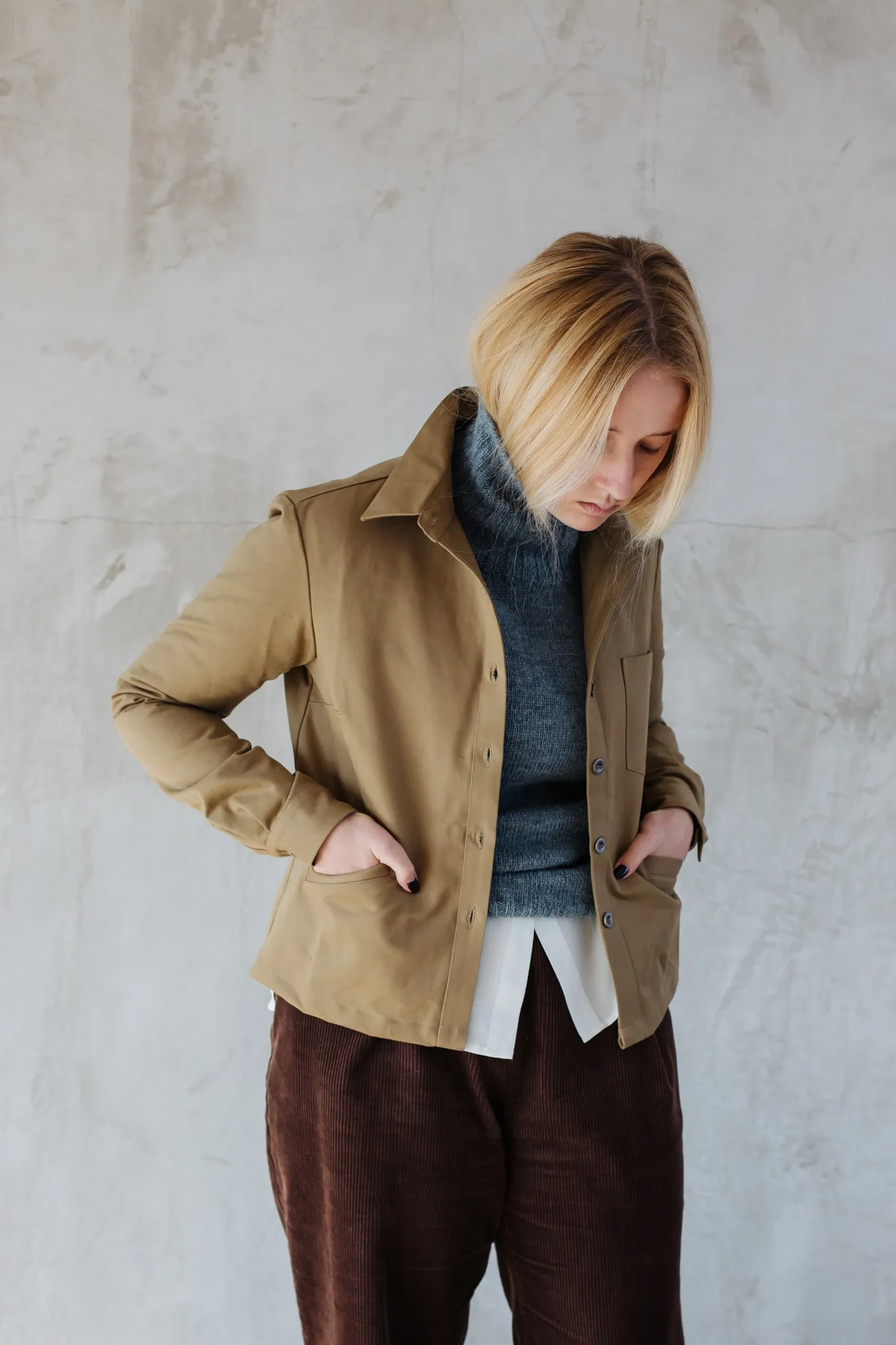 Cotton Drill Jacket in Khaki sold by Freight HHG product image thumbnail 2