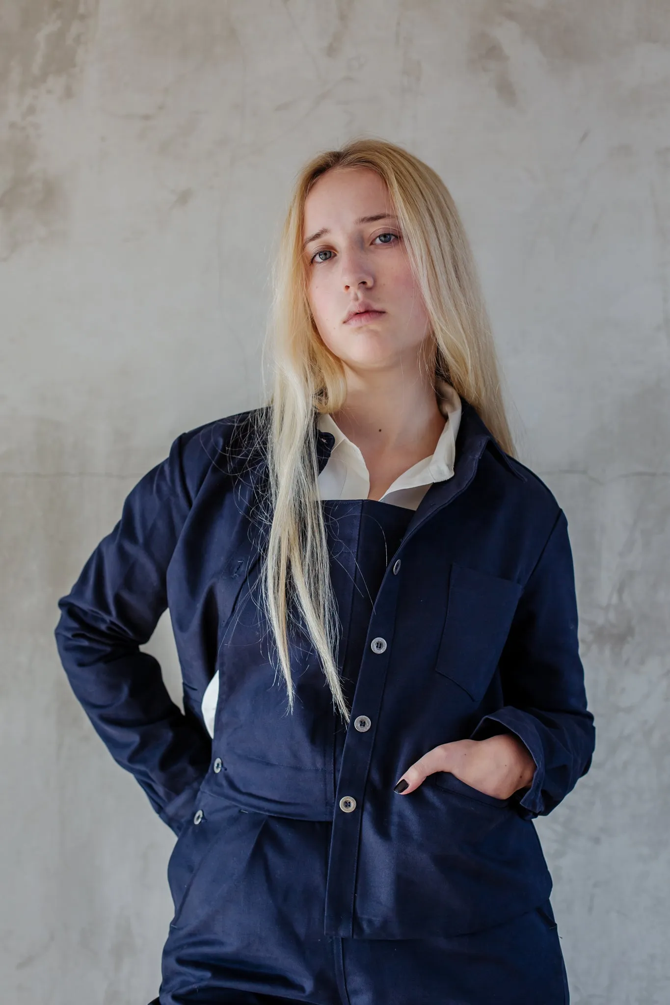 Cotton Drill Jacket - Navy sold by Freight HHG product image thumbnail 2