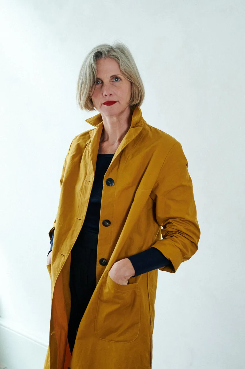 Women's Dry Waxed Duster Coat in Cumin sold by Freight HHG product image thumbnail 3