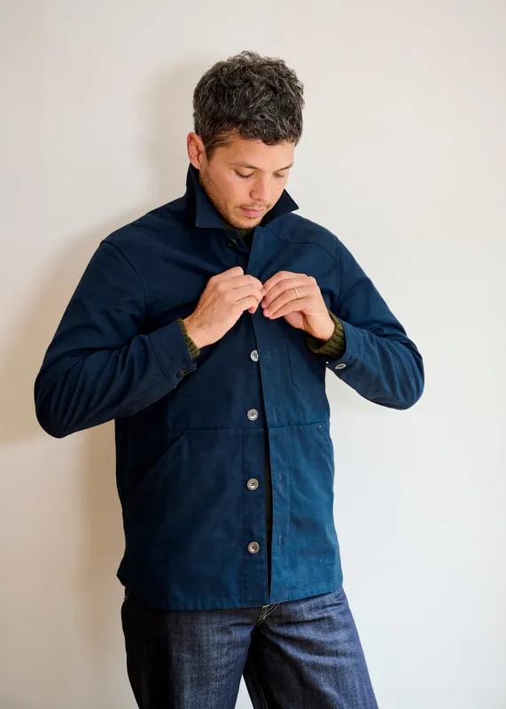 Men's Canvas Jacket in Dark Navy made by Freight HHG