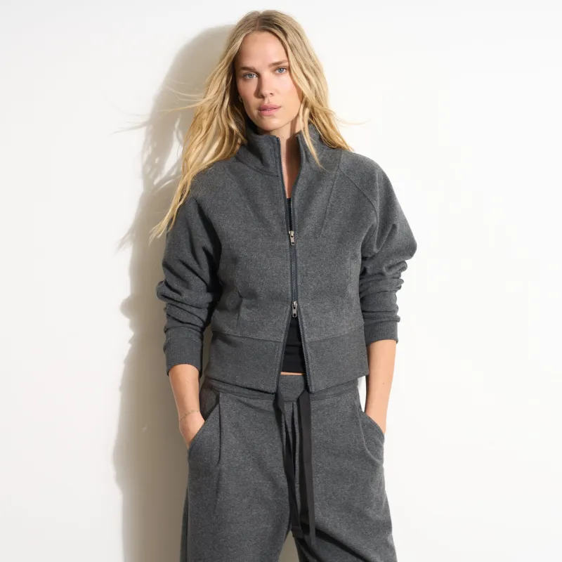 Presley Felted&nbsp;Raglan Zip-Up made by rowan