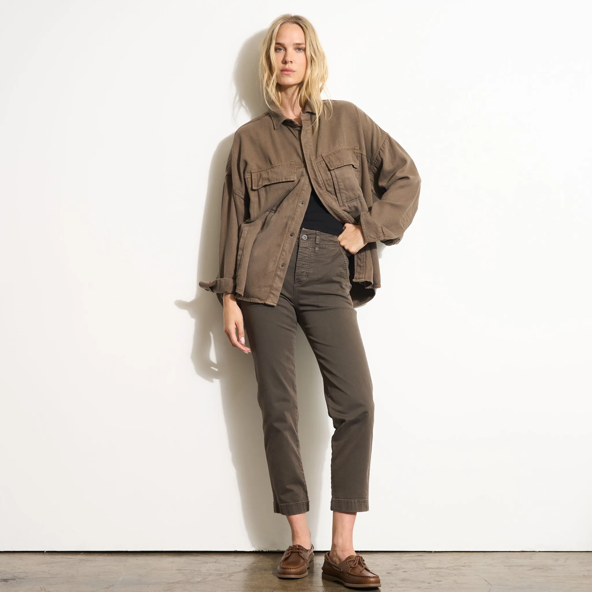 Odette Drape Denim Twill Shirt Jacket sold by rowan product image thumbnail 2