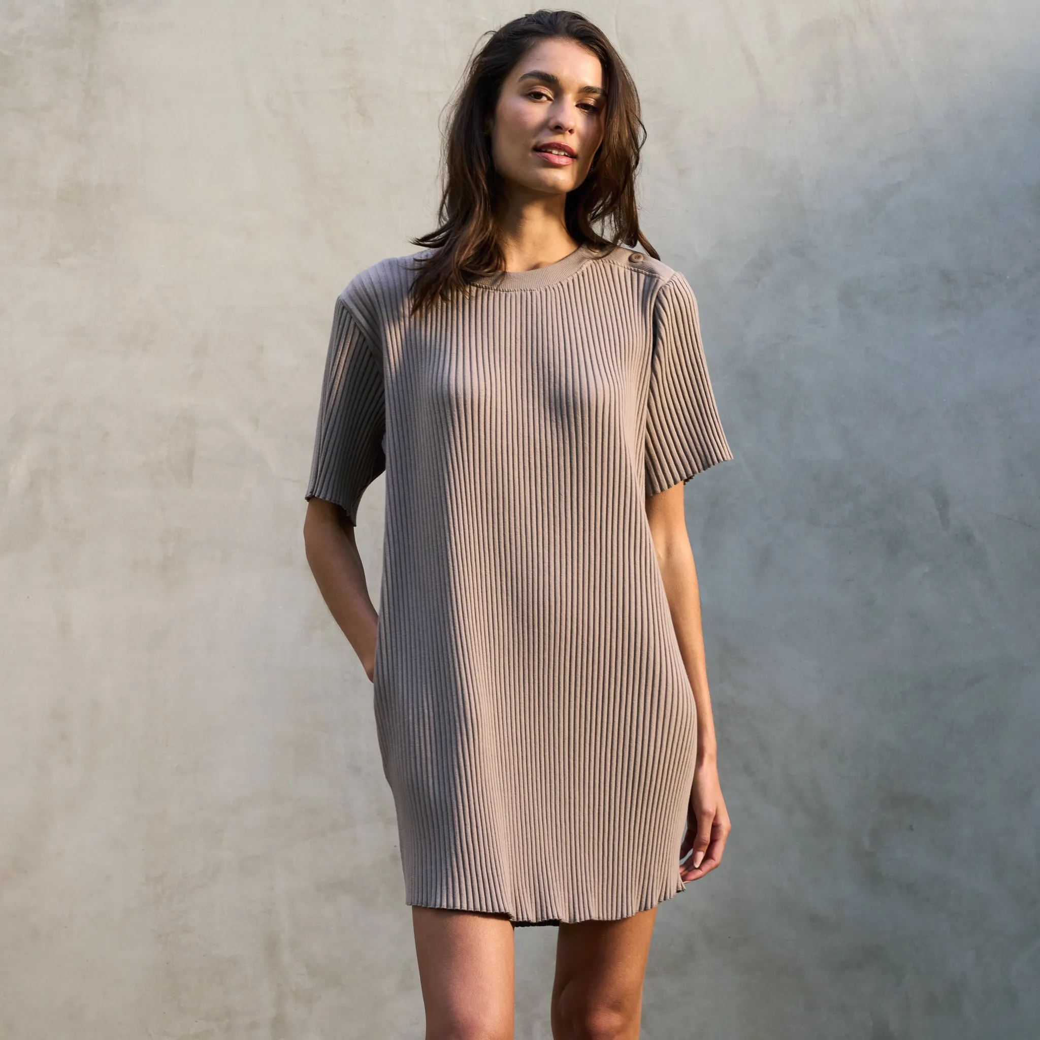 Alison Rib T-Shirt Dress sold by rowan product image thumbnail 4