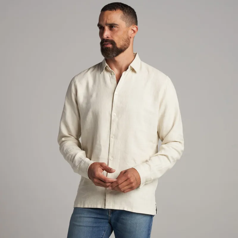 Lyons Long Sleeve Linen Shirt made by rowan