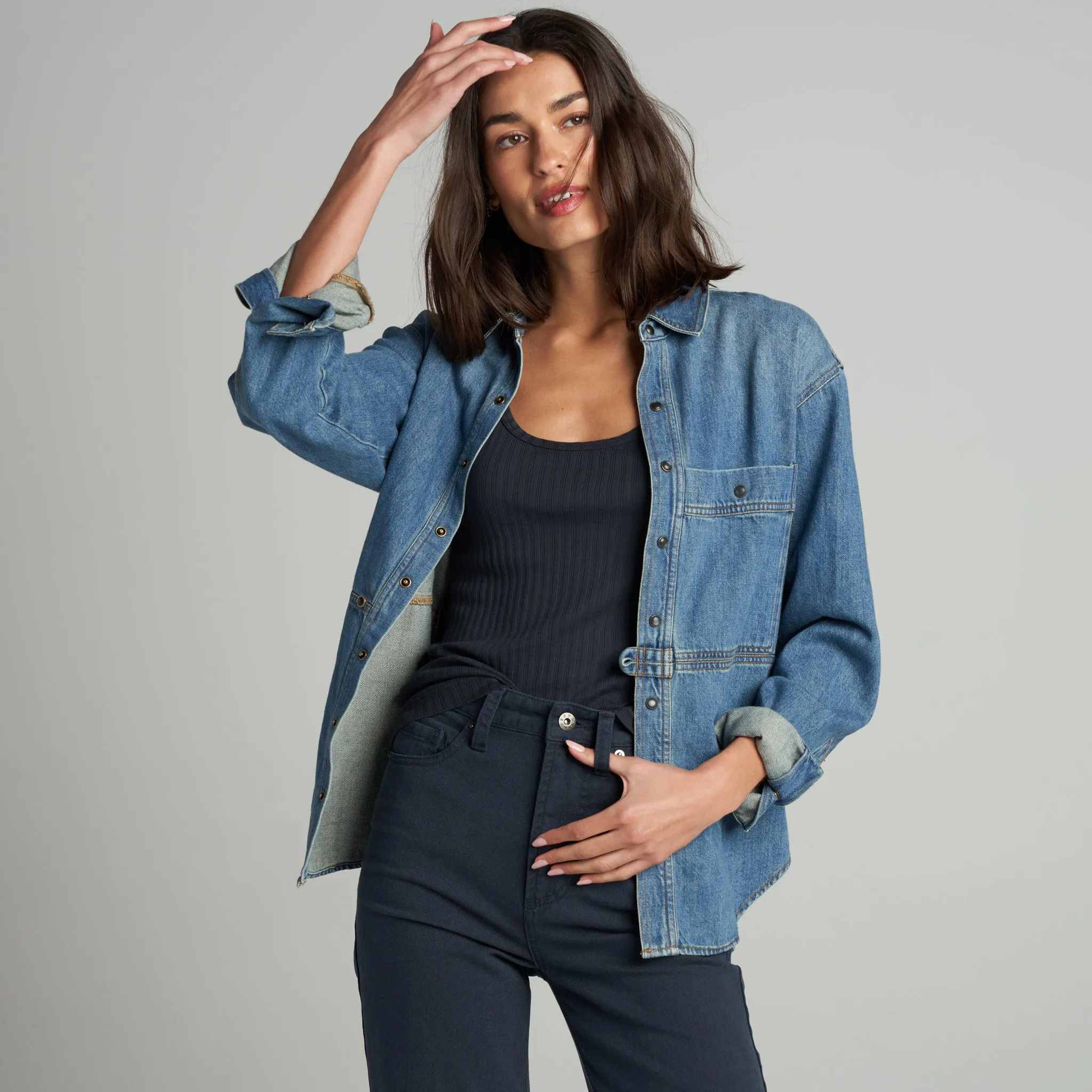 Celeste Oversized Denim Shirt Jacket sold by rowan product image thumbnail 2