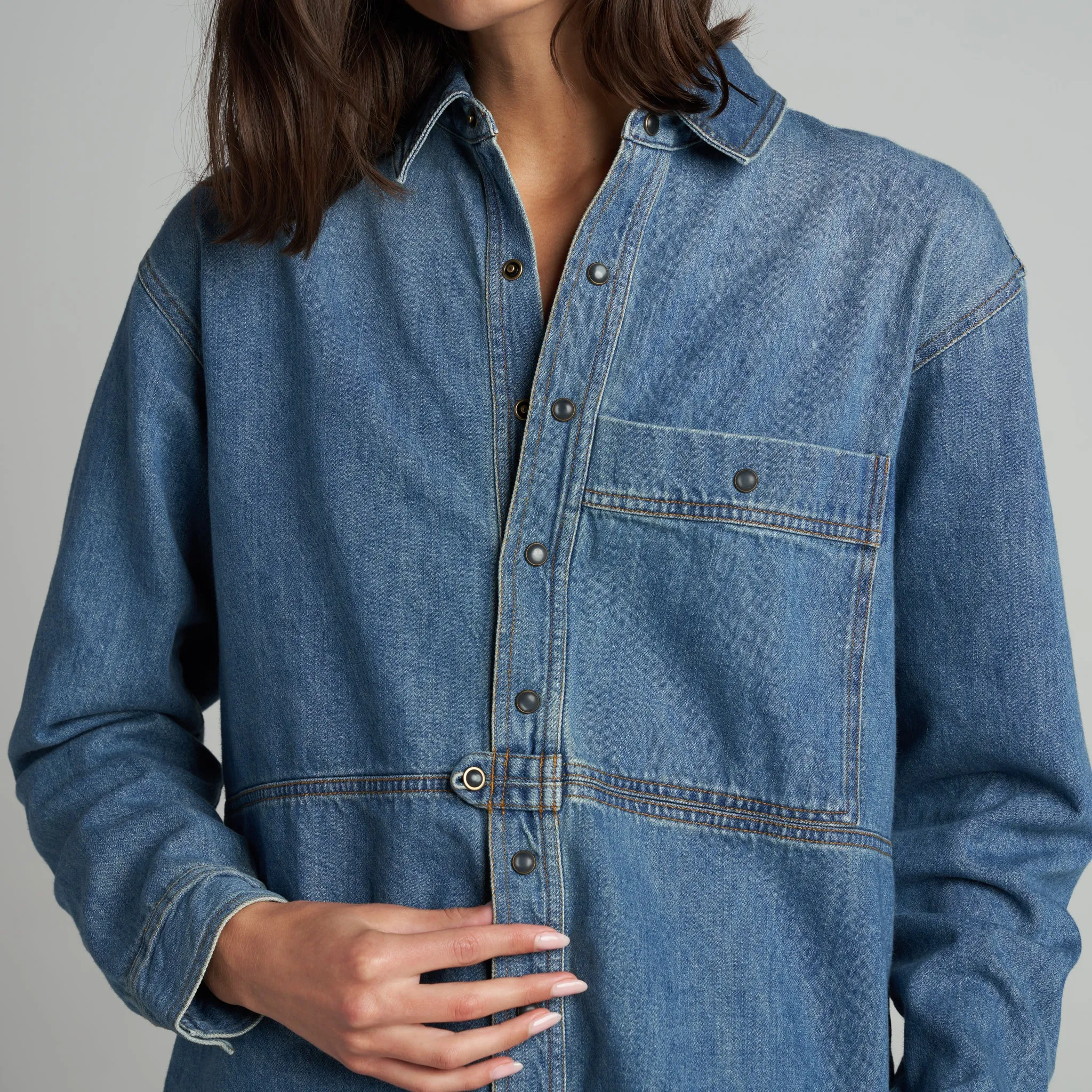 Celeste Oversized Denim Shirt Jacket sold by rowan product image thumbnail 4