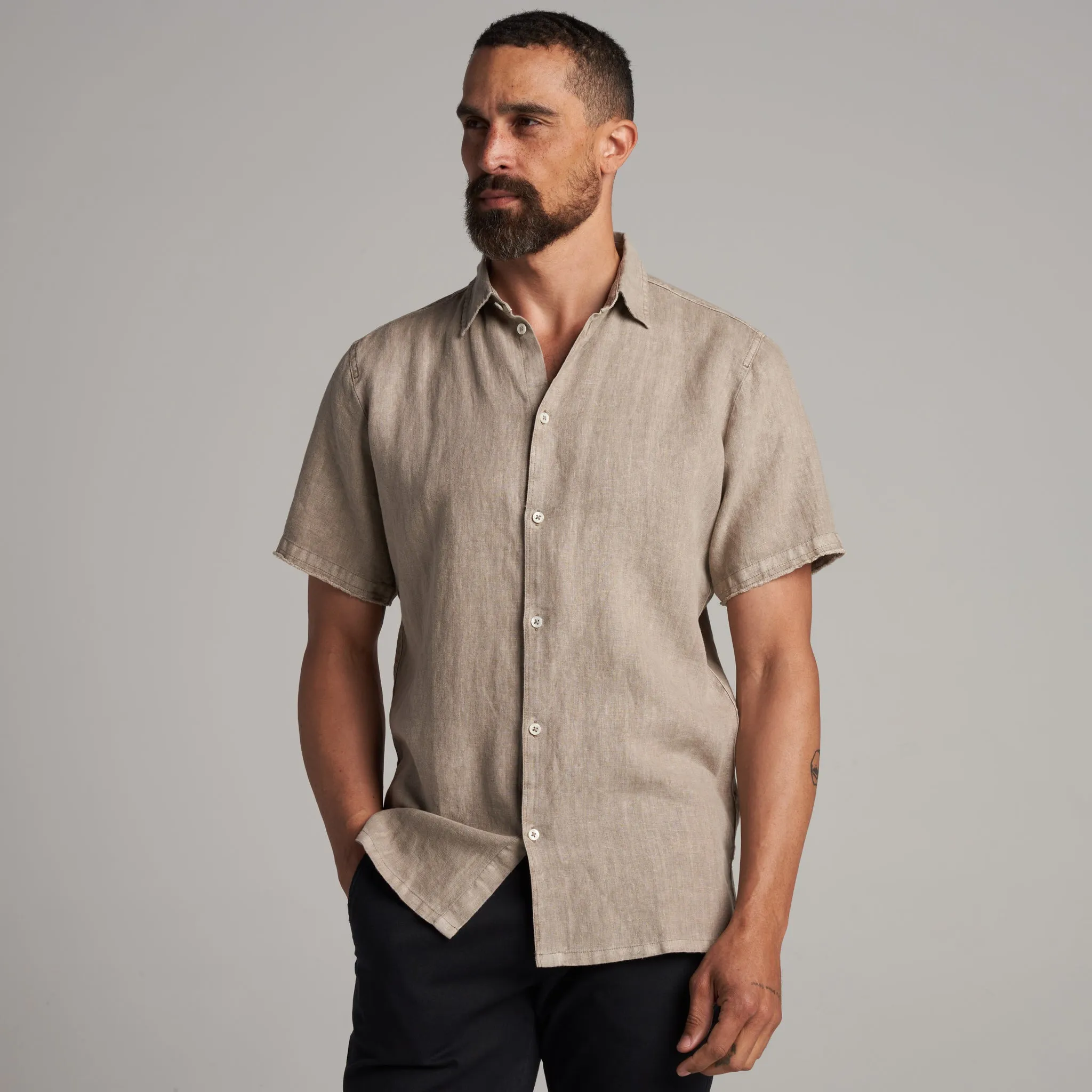 Lyons Short Sleeve Linen Shirt sold by rowan product image thumbnail 4