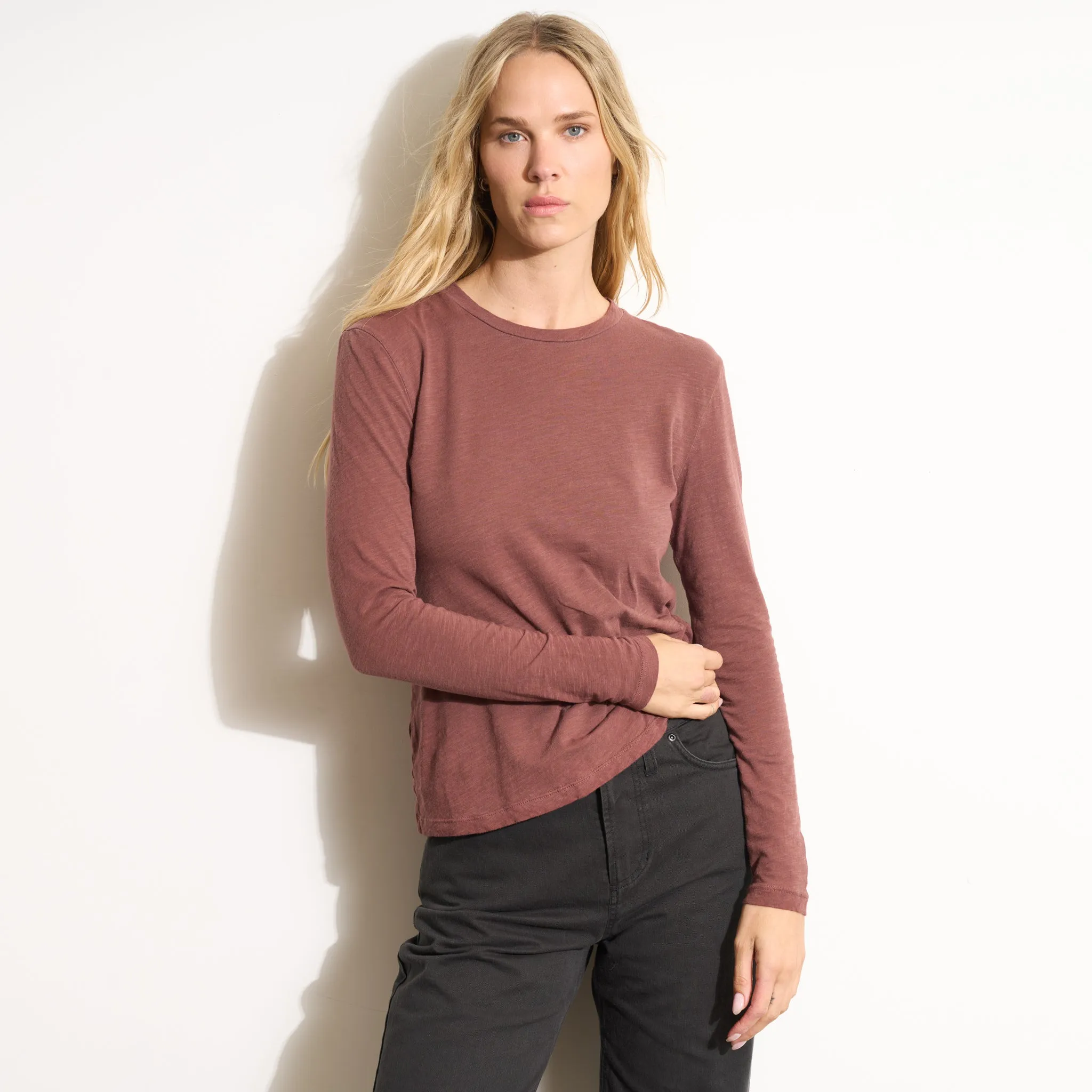 Tyler Long Sleeve Slub Crew Neck Tee sold by rowan product image thumbnail 3