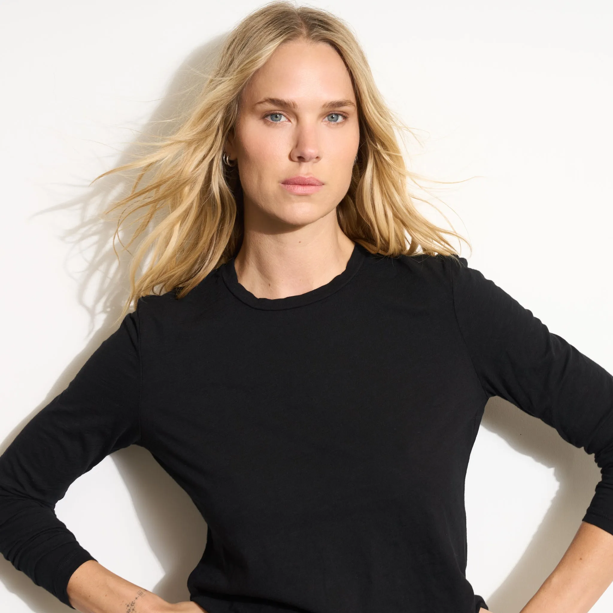 Tyler Long Sleeve Slub Crew Neck Tee sold by rowan product image thumbnail 2