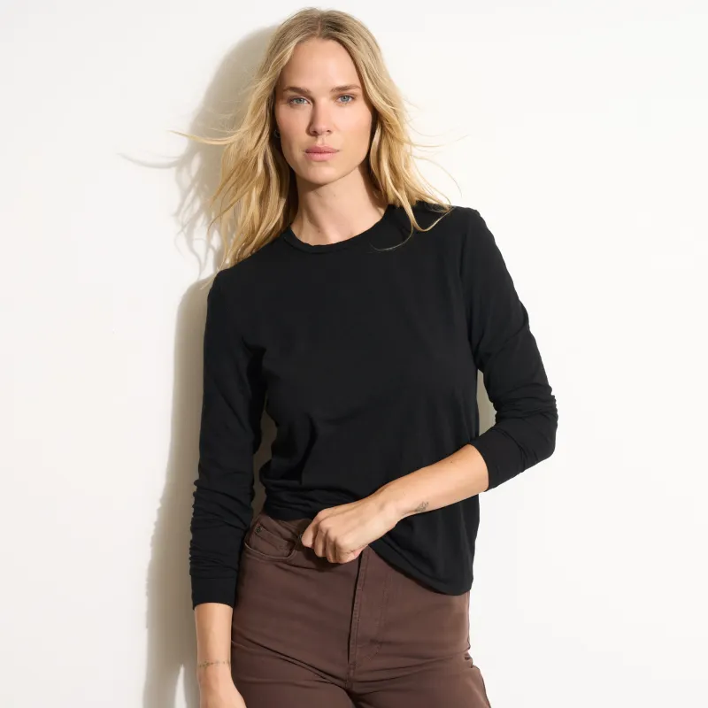 Tyler Long Sleeve Slub Crew Neck Tee made by rowan