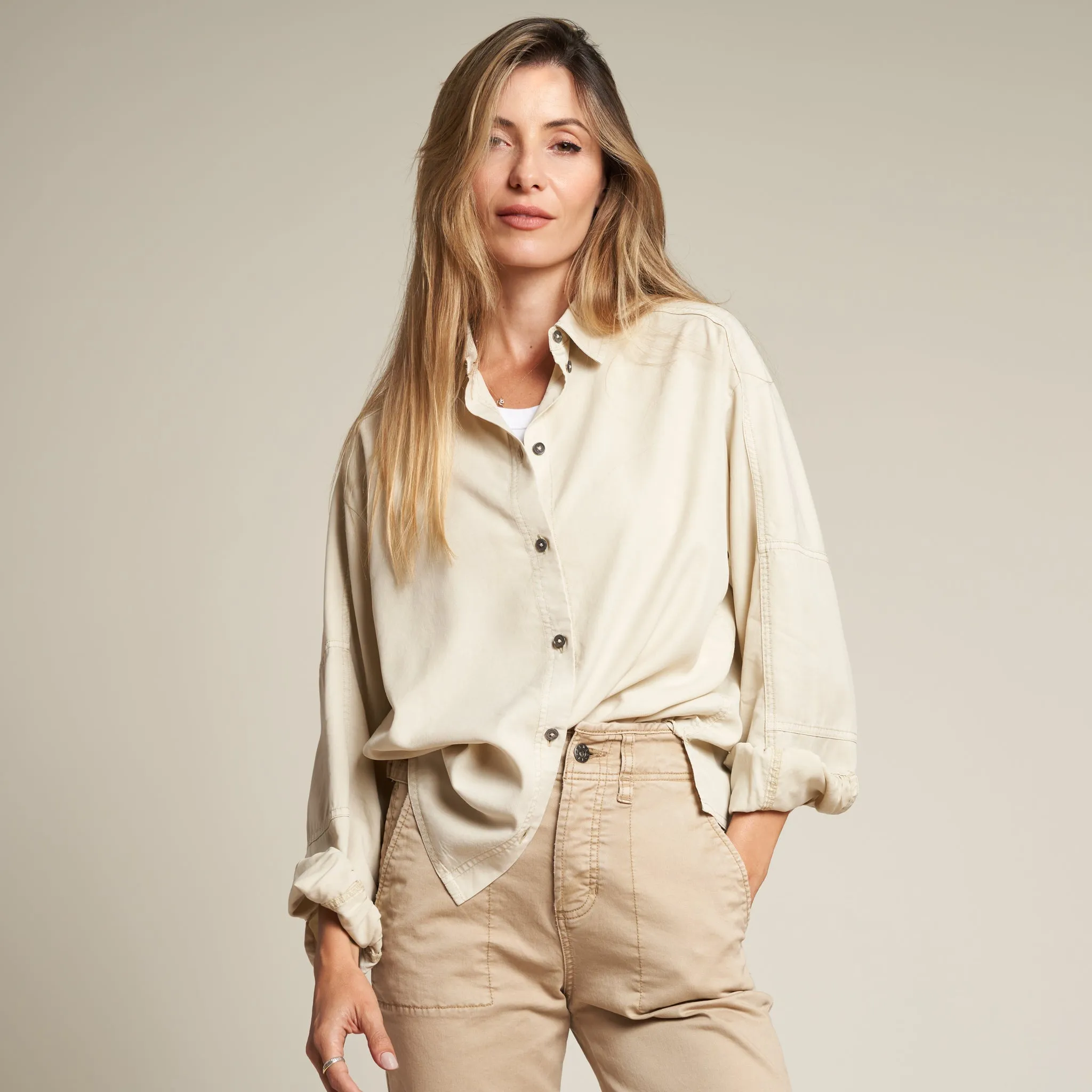 Joan Drape Twill Top sold by rowan
