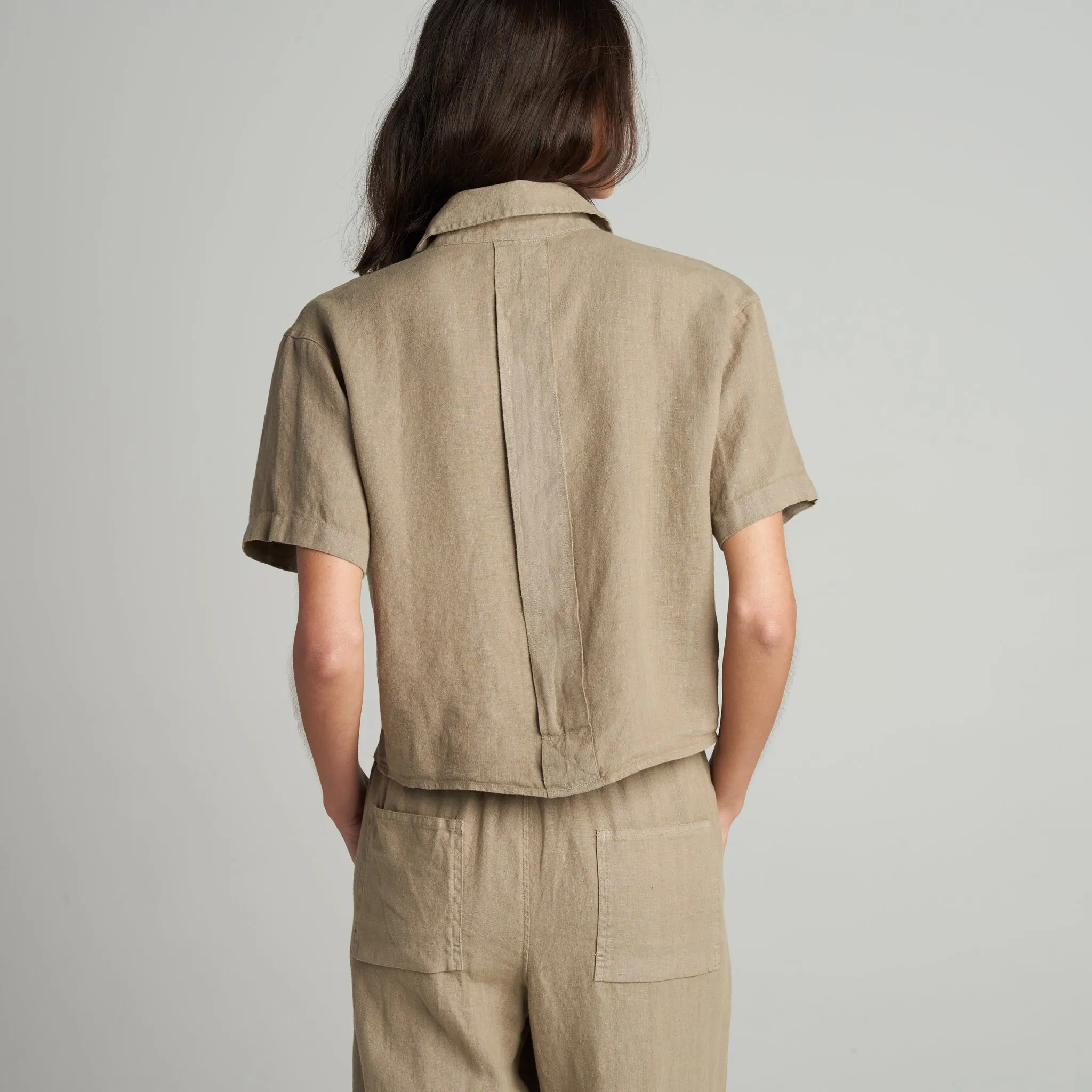 Sloane Short Sleeve Linen Blouse sold by rowan product image thumbnail 4