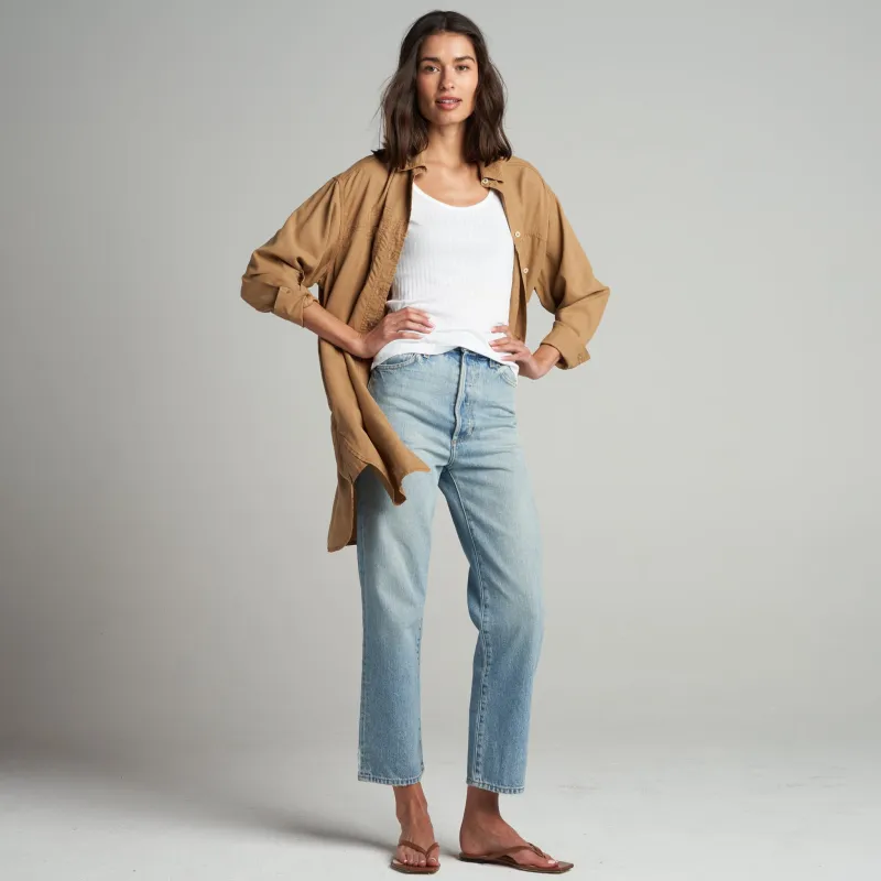 Merritt Drape Twill Shirt Dress made by rowan