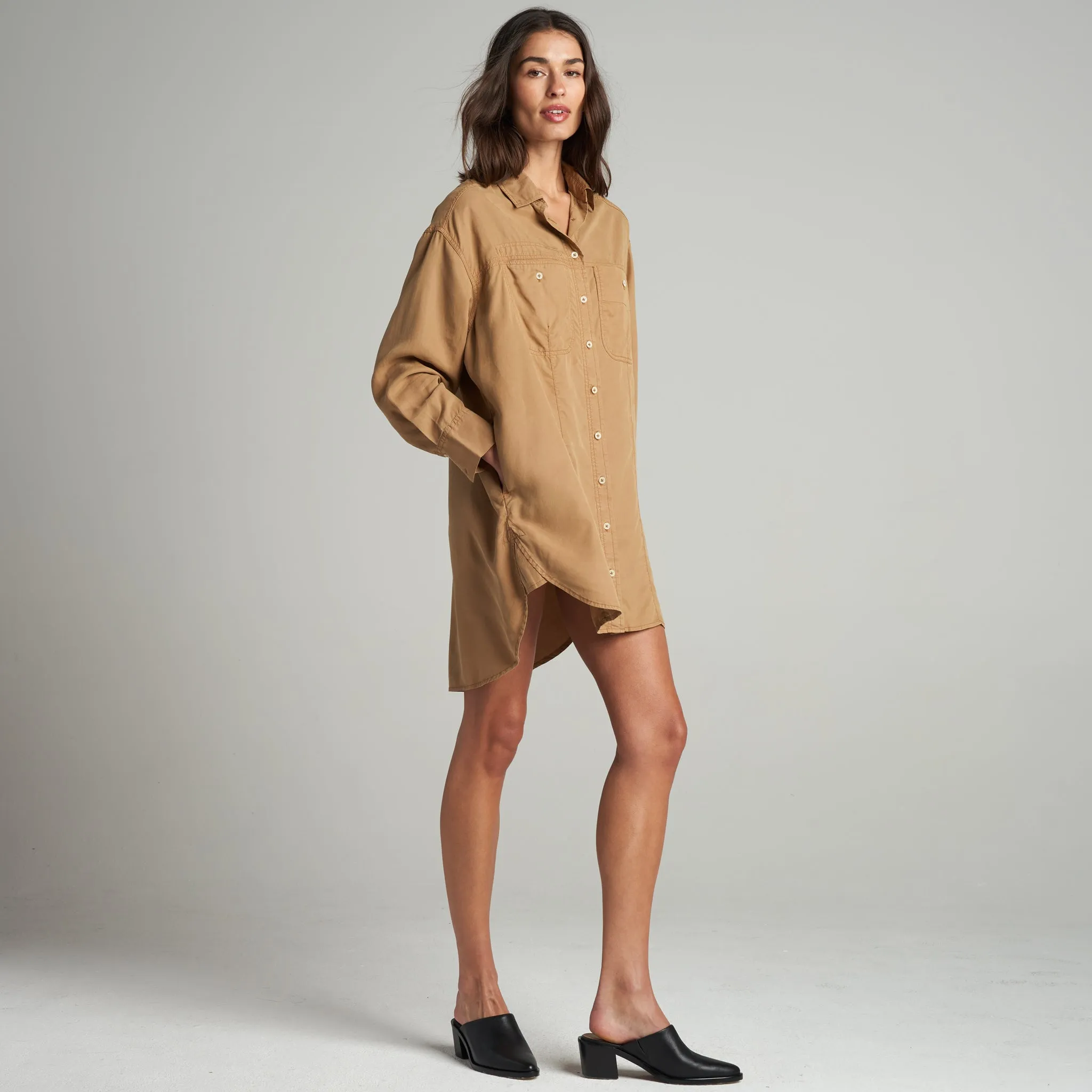 Merritt Drape Twill Shirt Dress sold by rowan product image thumbnail 4