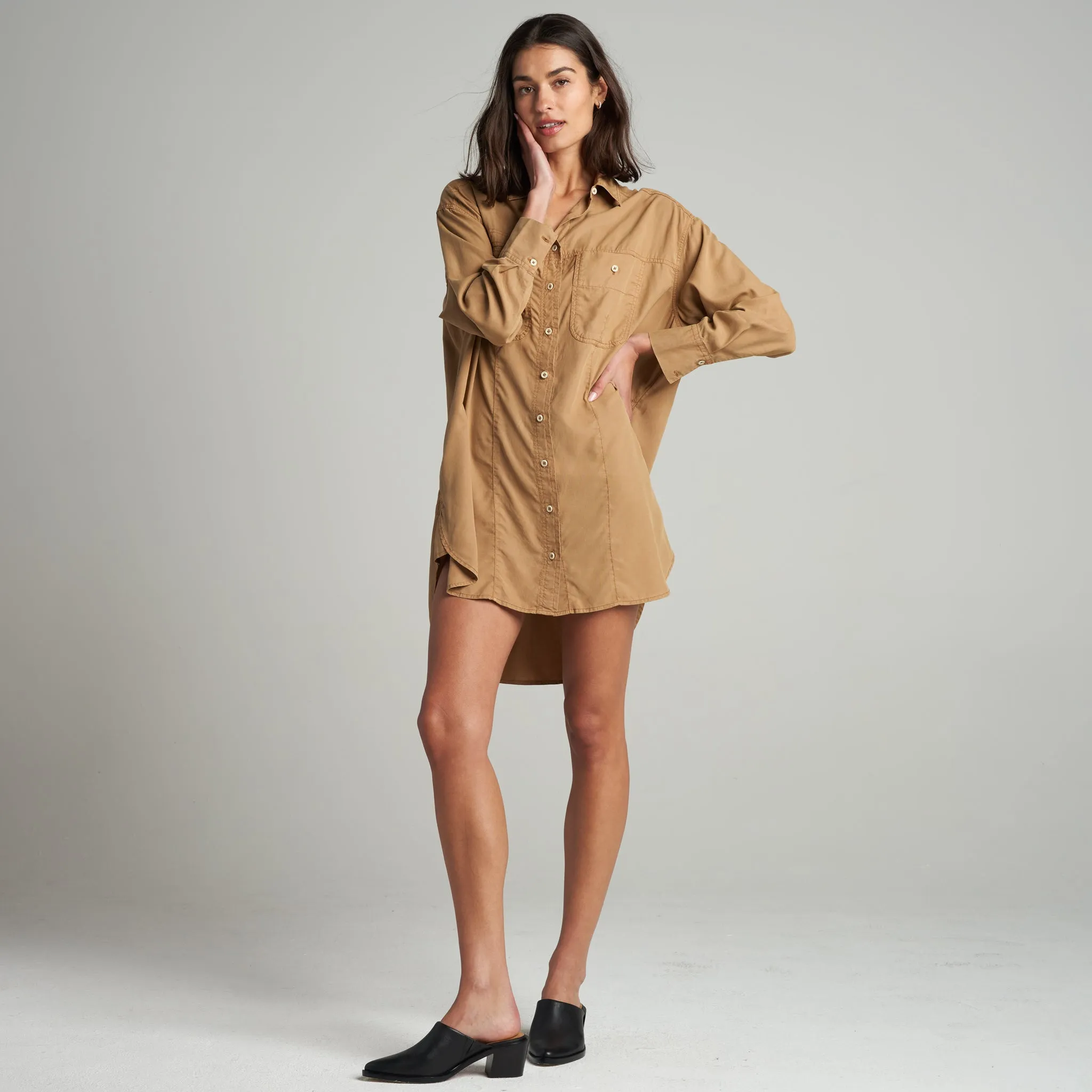 Merritt Drape Twill Shirt Dress sold by rowan product image thumbnail 2