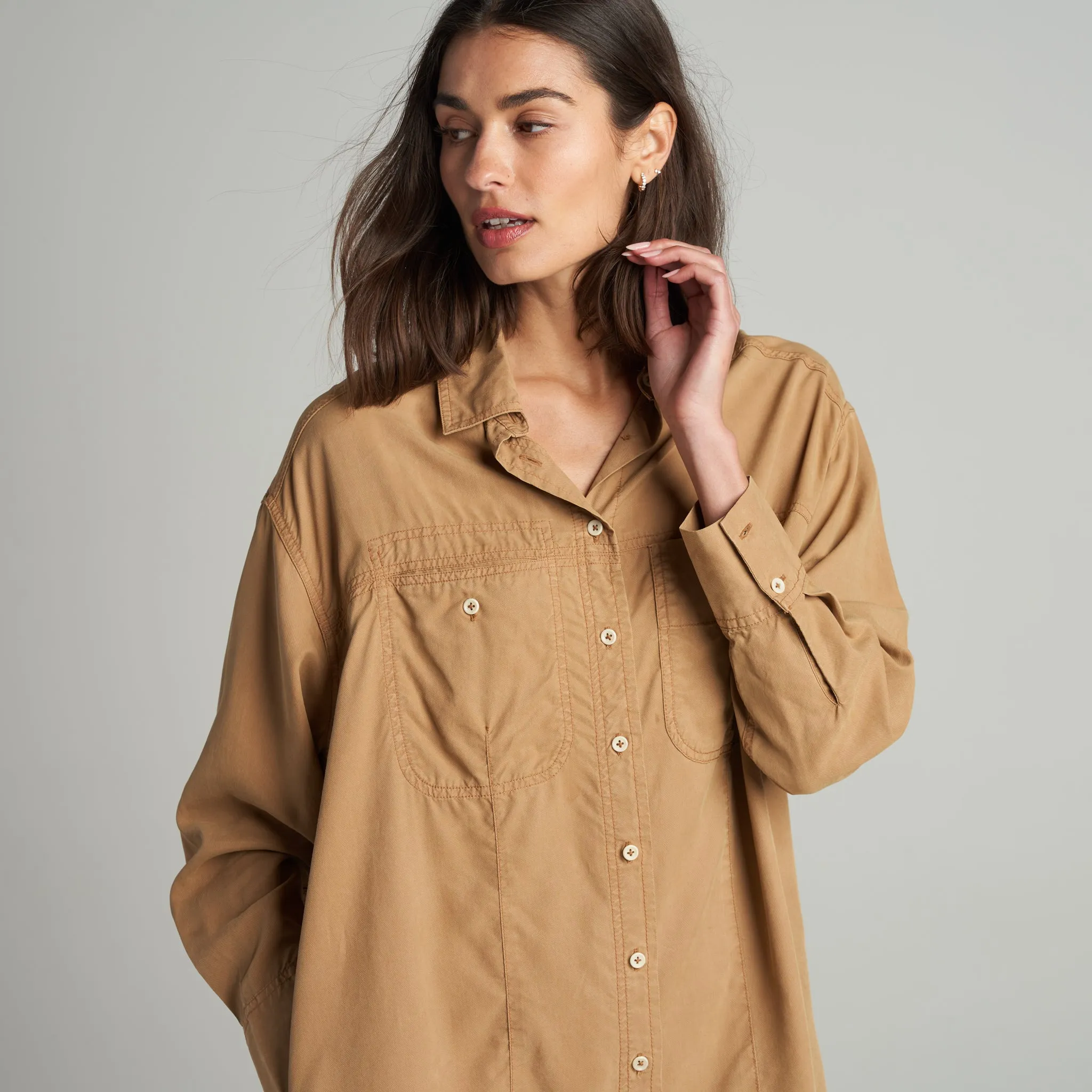 Merritt Drape Twill Shirt Dress sold by rowan product image thumbnail 3