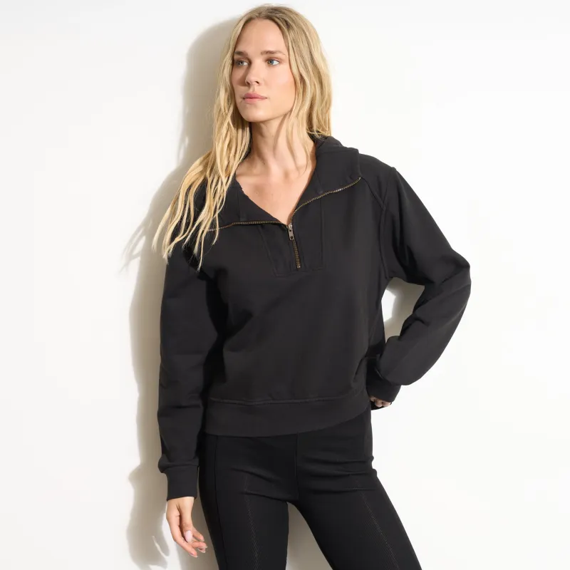 Josephine Quarter Zip Pullover Hoodie made by rowan