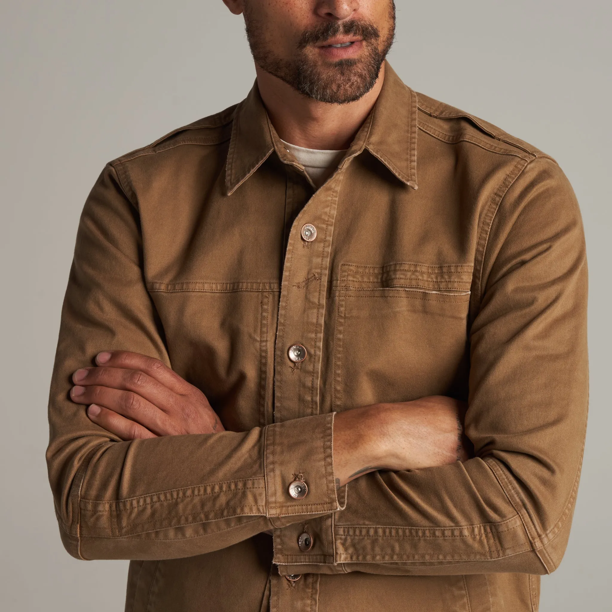 Orion Mid-Century Twill Shirt Jacket sold by rowan product image thumbnail 4