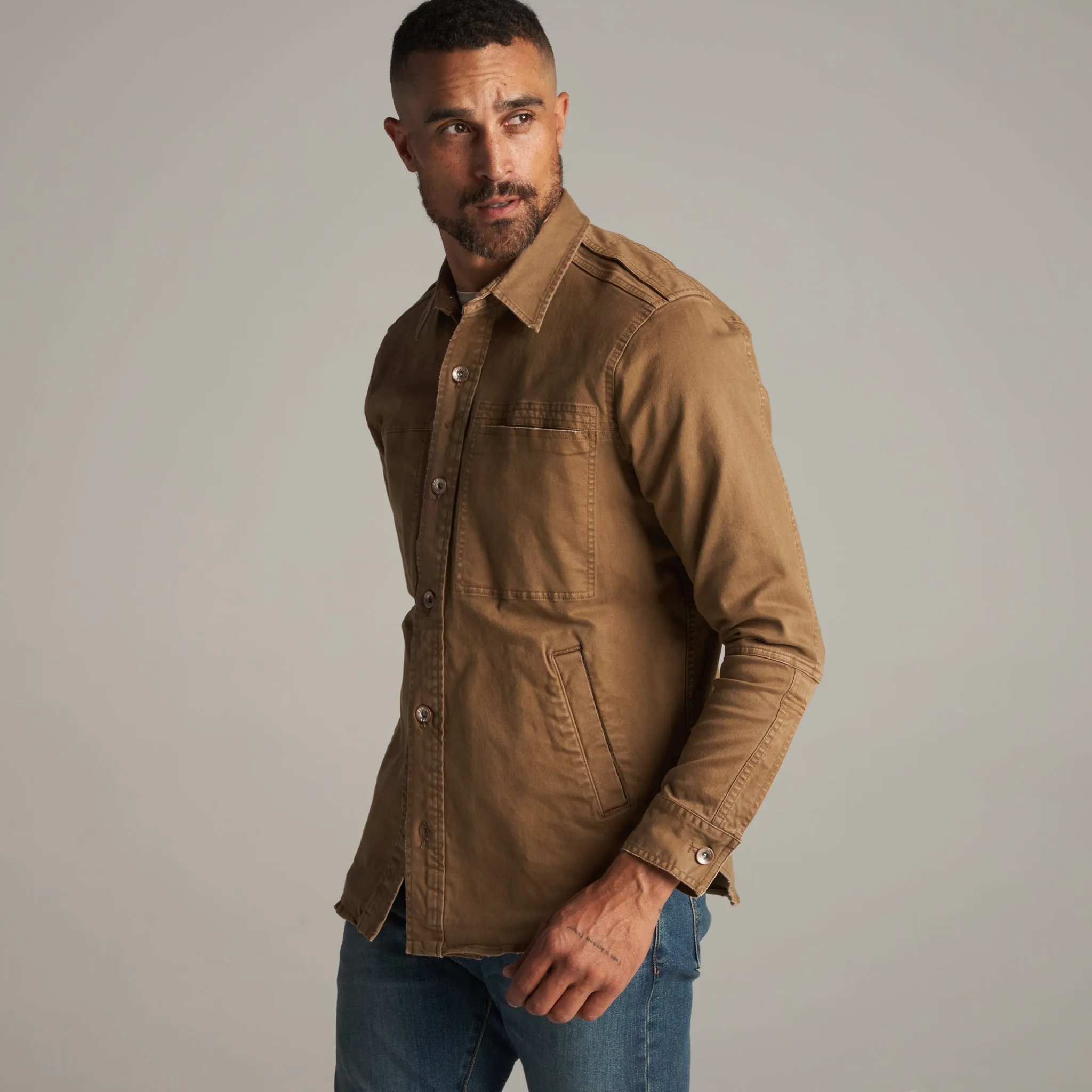 Orion Mid-Century Twill Shirt Jacket sold by rowan product image thumbnail 3