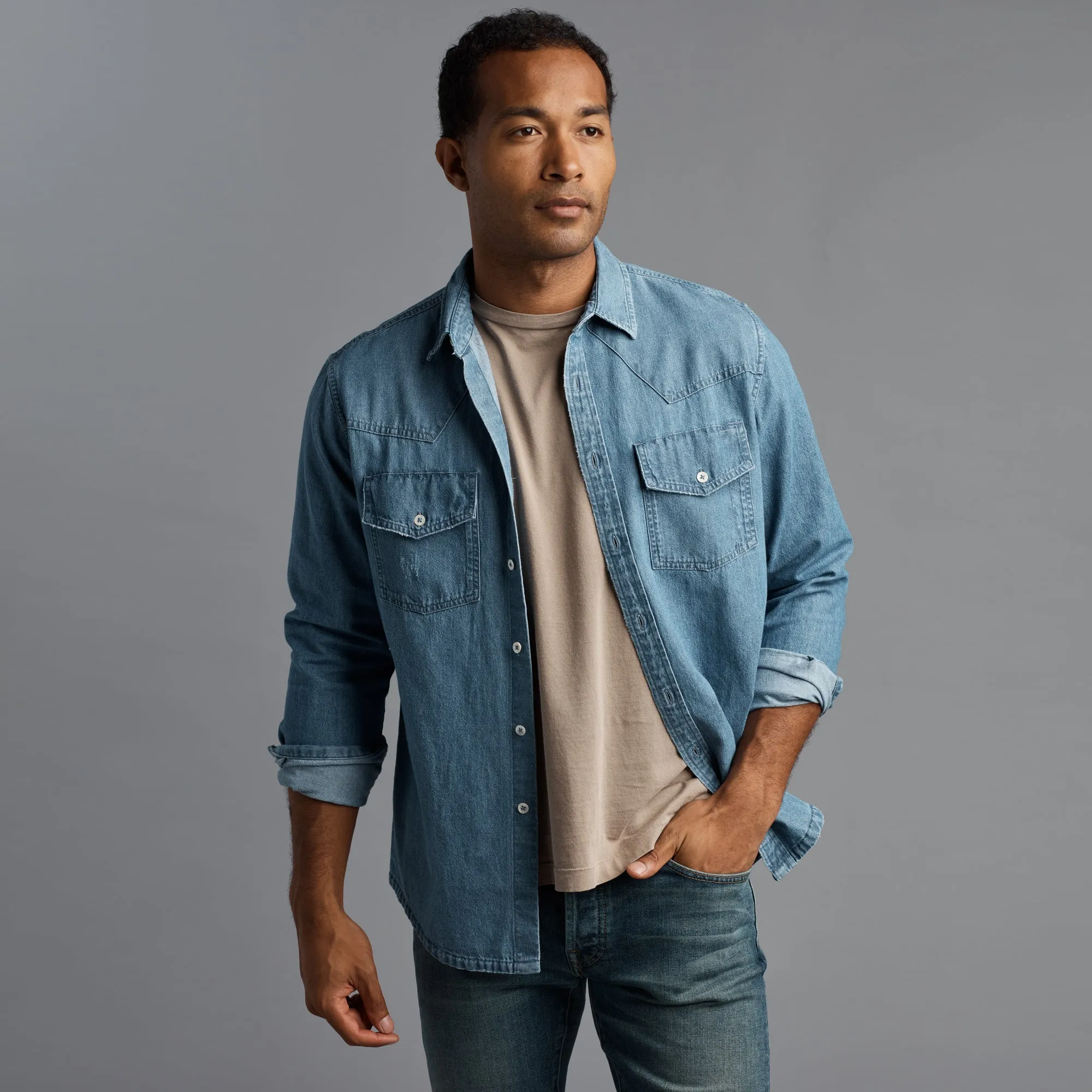 Abilene Long Sleeve Denim Shirt sold by rowan product image thumbnail 3
