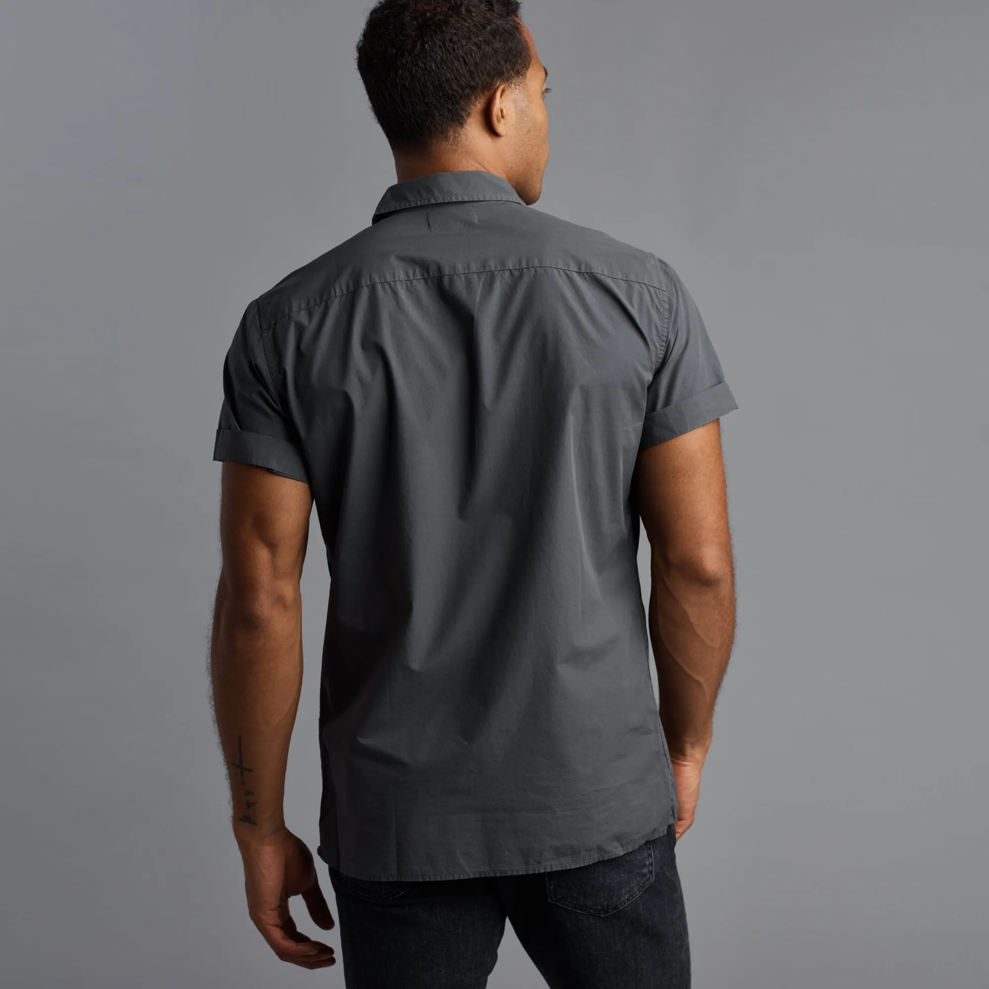 Houston Short Sleeve Poplin Shirt sold by rowan product image thumbnail 4