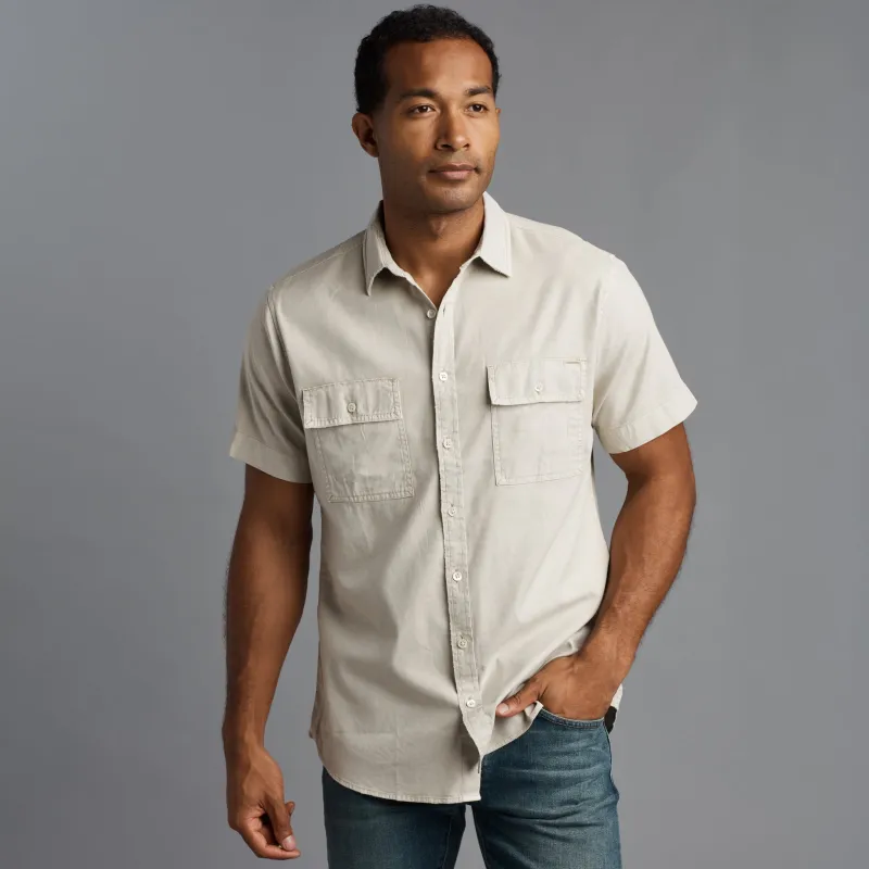Riley Heritage Twill Short Sleeve Shirt made by rowan