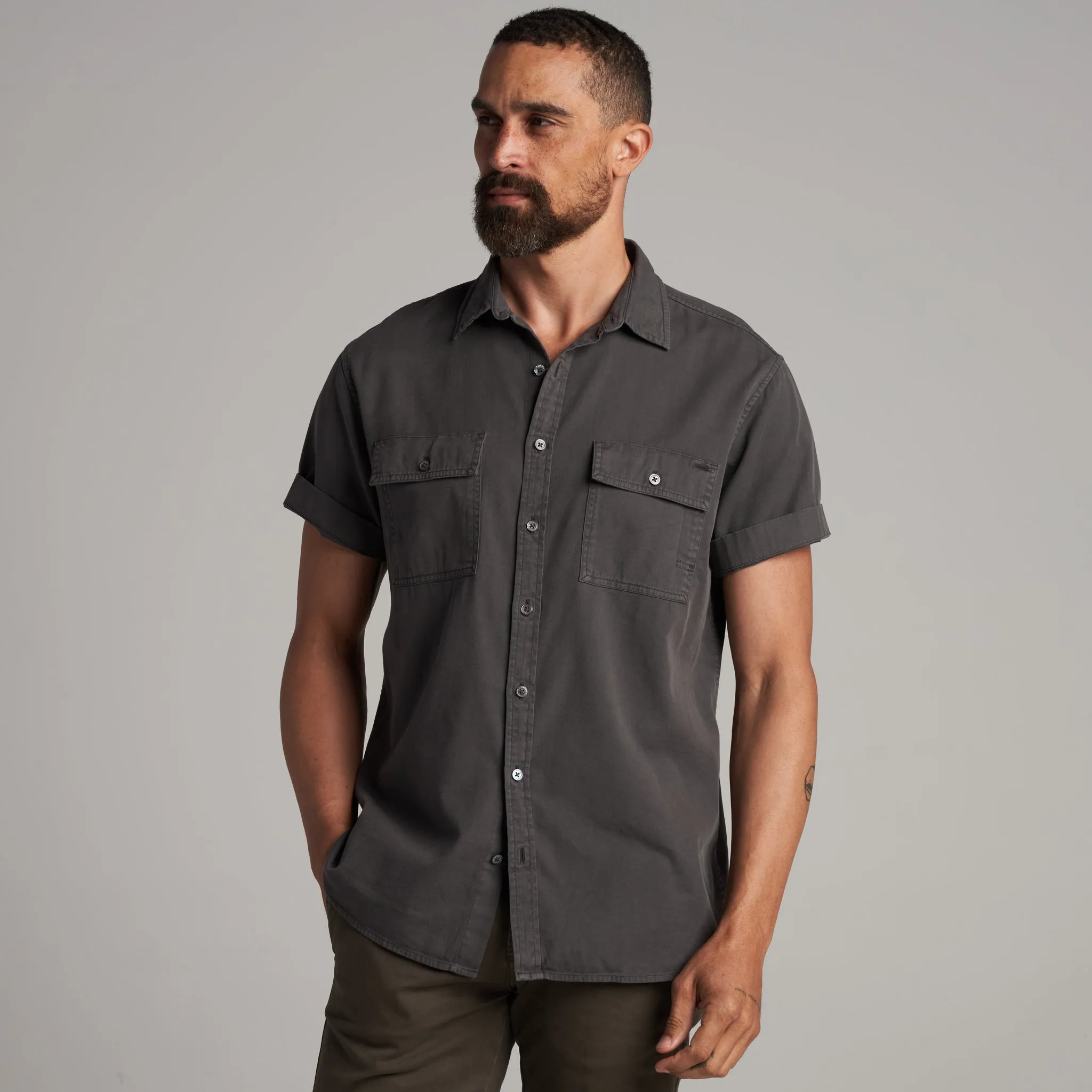 Riley Heritage Twill Short Sleeve Shirt sold by rowan product image thumbnail 3